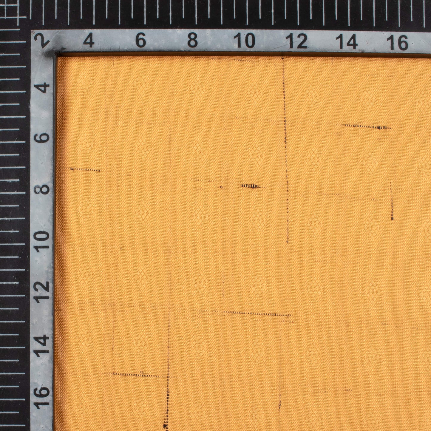 Ochre Yellow Brush Pattern Dobby Viscose Rayon Fabric