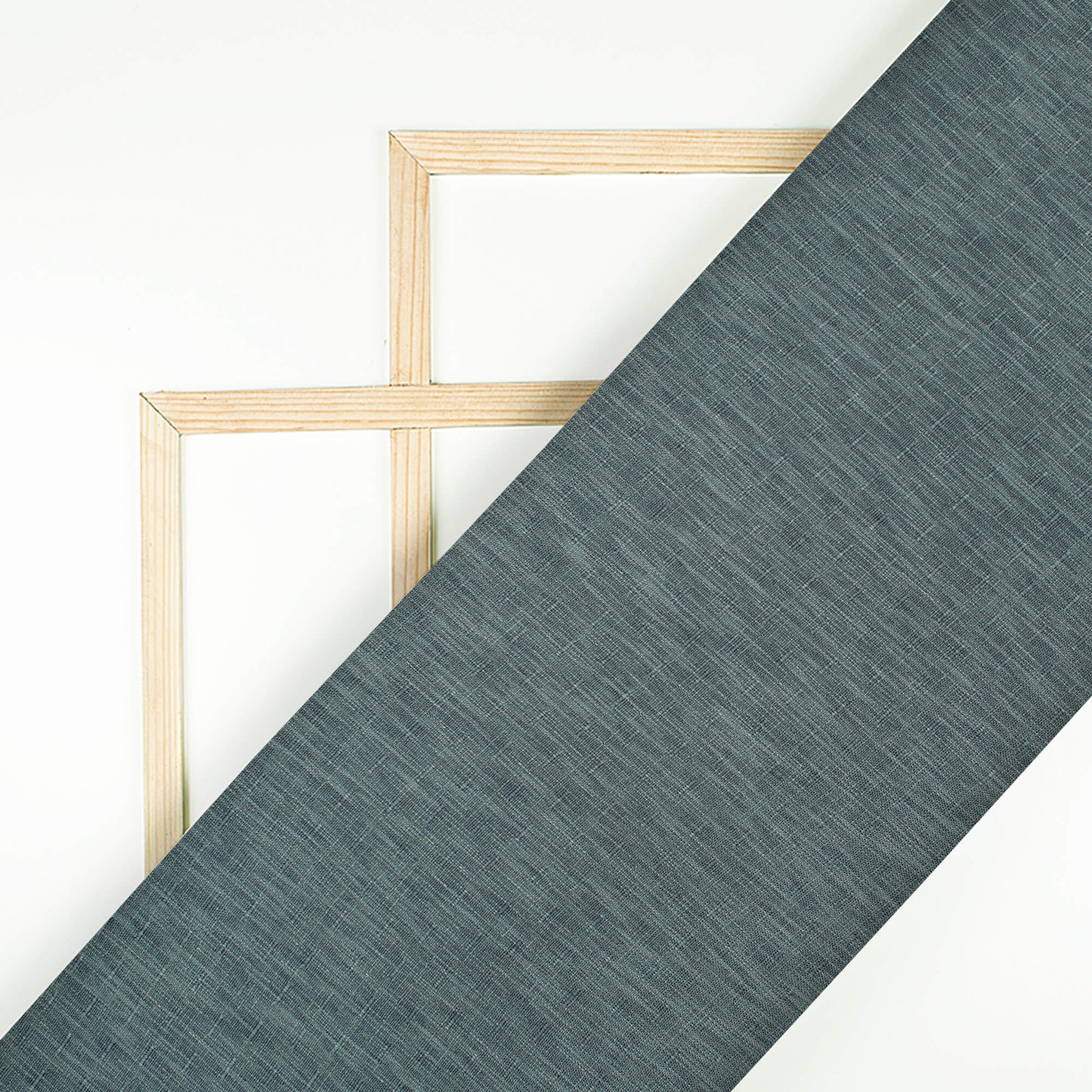 Metal Grey Plain Textured Rayon Slub Fabric (Width 58 Inches)
