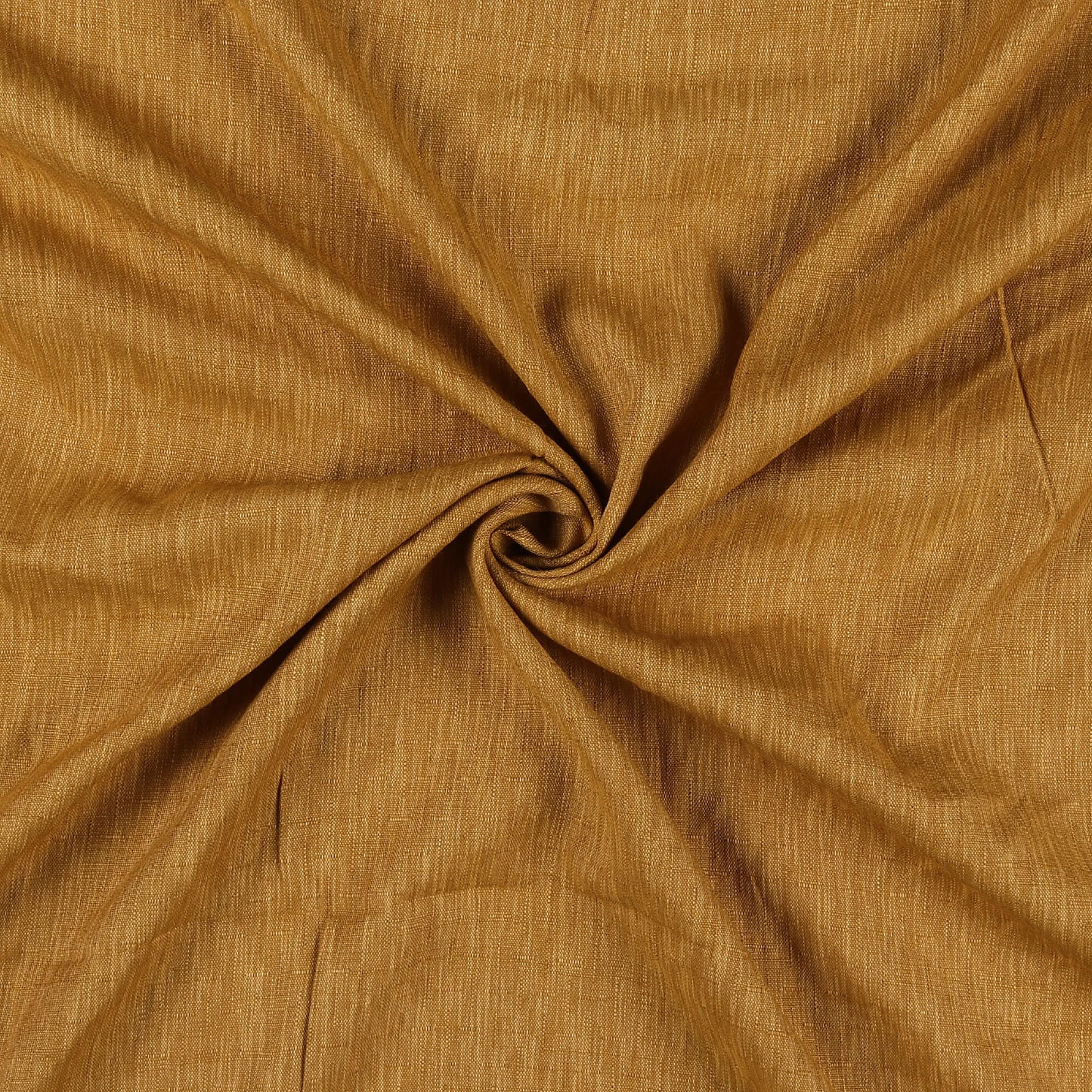 Ochre Yellow Plain Textured Rayon Slub Fabric (Width 58 Inches)