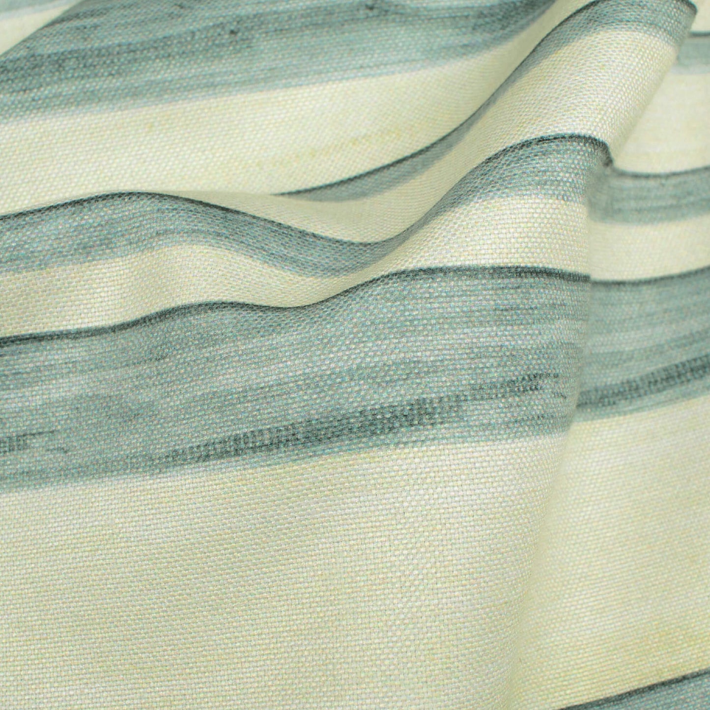 Grey And Pale Yellow Stripes Pattern Digital Print Poly Rayon Fabric (Width 58 Inches)