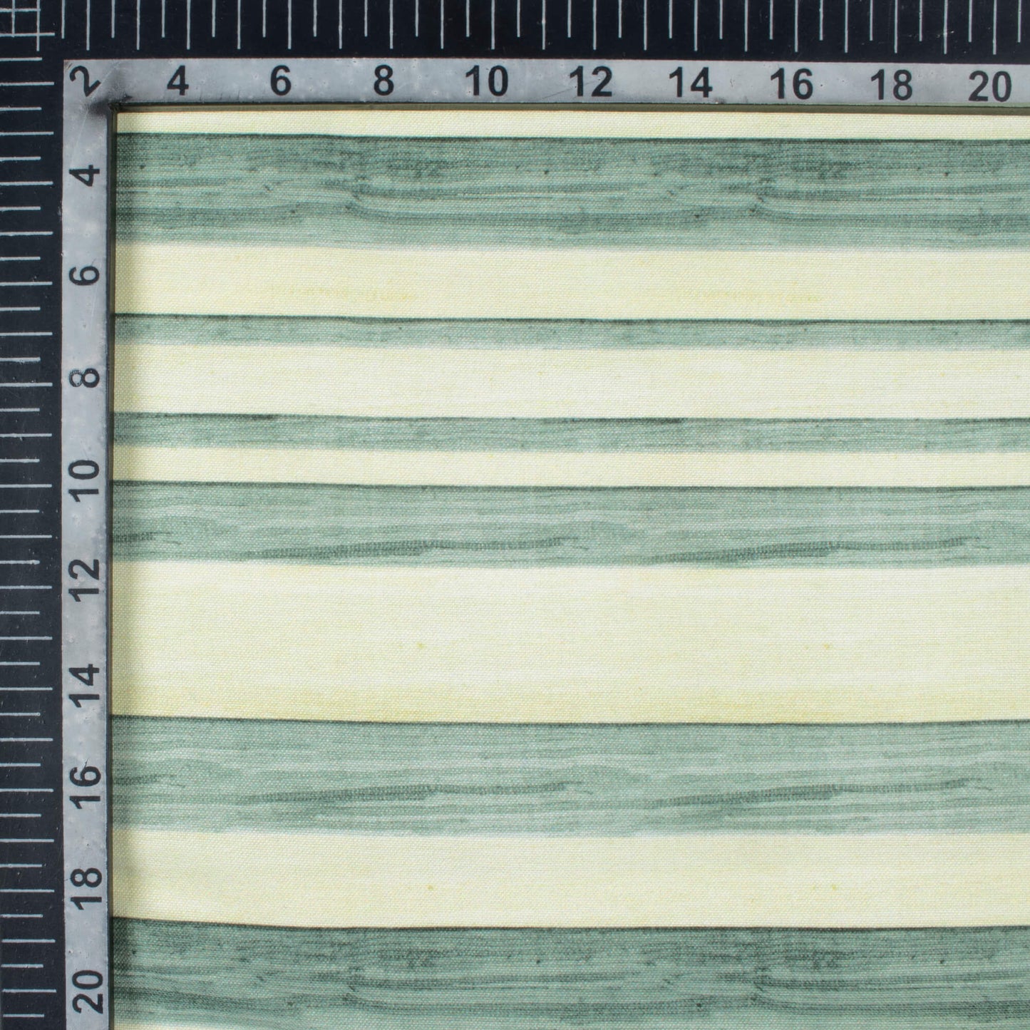 Grey And Pale Yellow Stripes Pattern Digital Print Poly Rayon Fabric (Width 58 Inches)