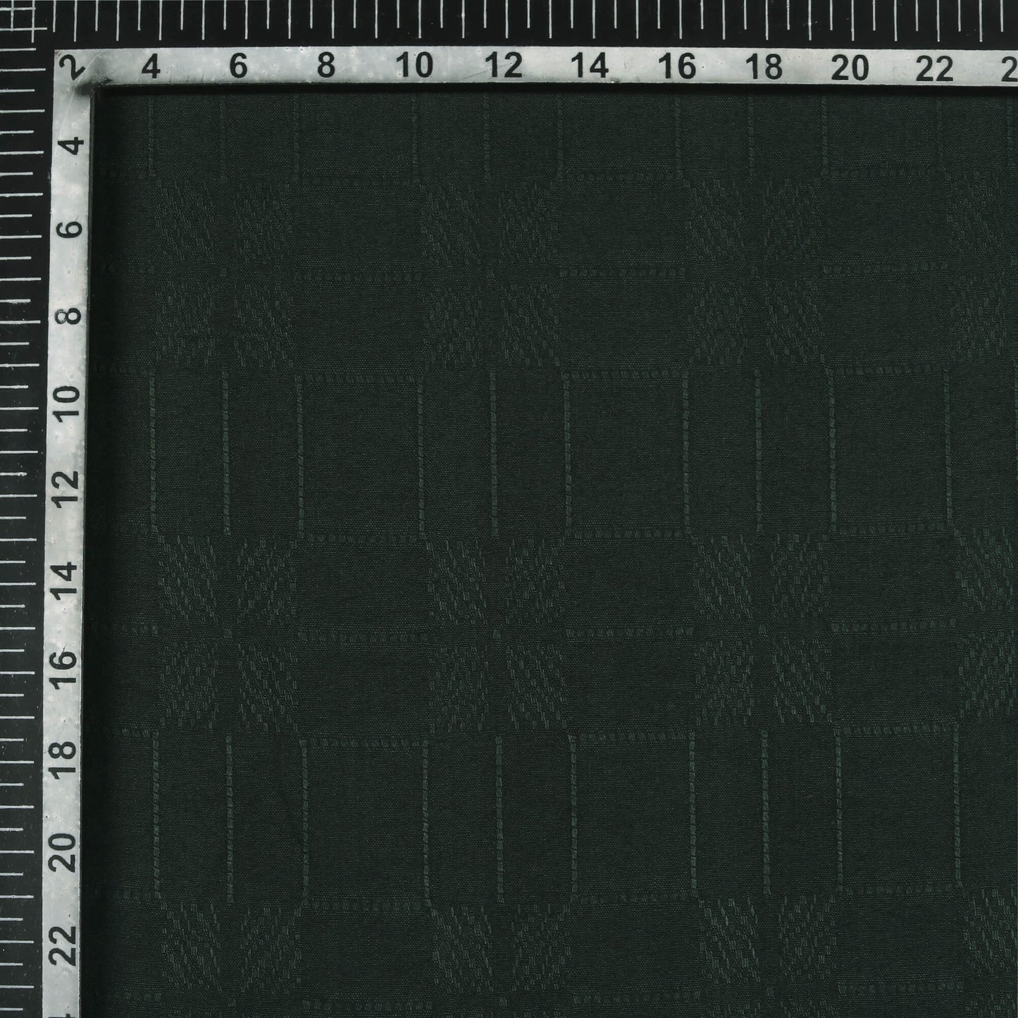 Sacramento Green Checks Pattern Dobby Viscose Rayon Fabric (Width 58 Inches)