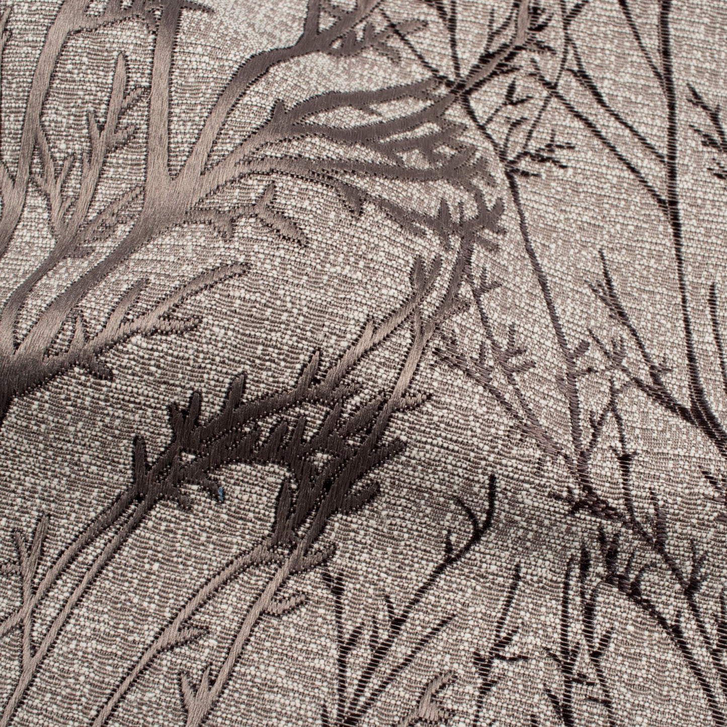Stone Brown Abstarct Pattern Jacquard Premium Curtain Fabric (Width 48 Inches)