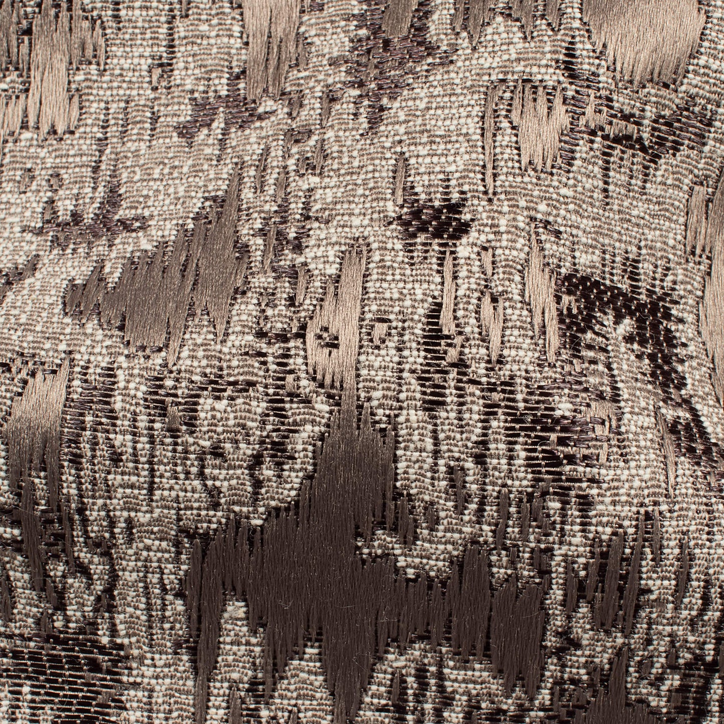 Stone Brown Self Textured Jacquard Premium Curtain Fabric (Width 48 Inches)