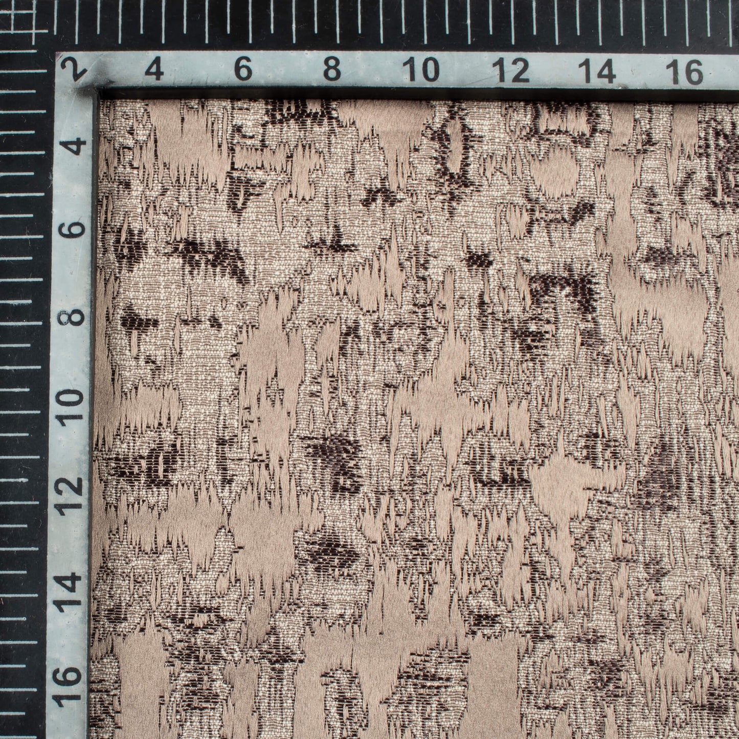 Stone Brown Self Textured Jacquard Premium Curtain Fabric (Width 48 Inches)