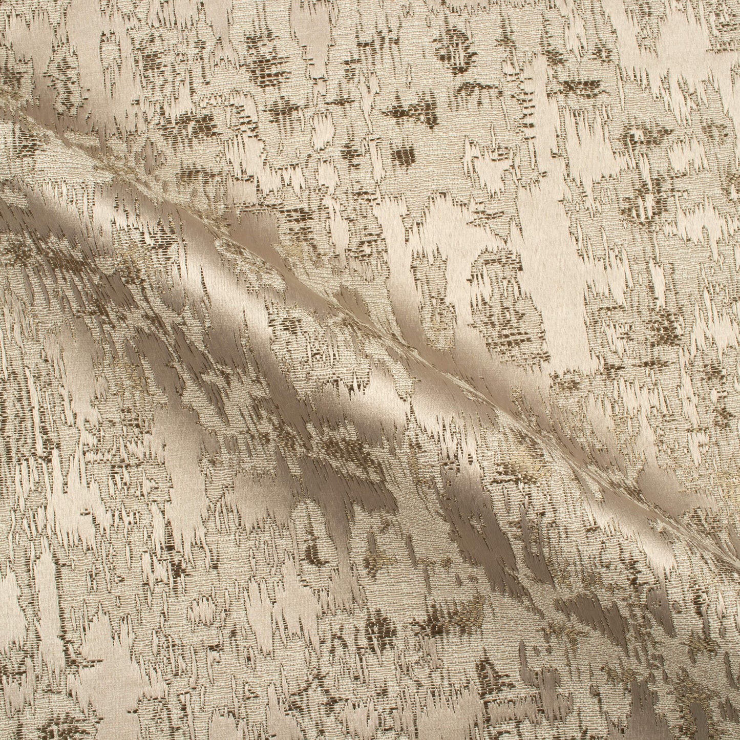 Sand Beige And Brown Self Textured Jacquard Premium Curtain Fabric (Width 48 Inches)