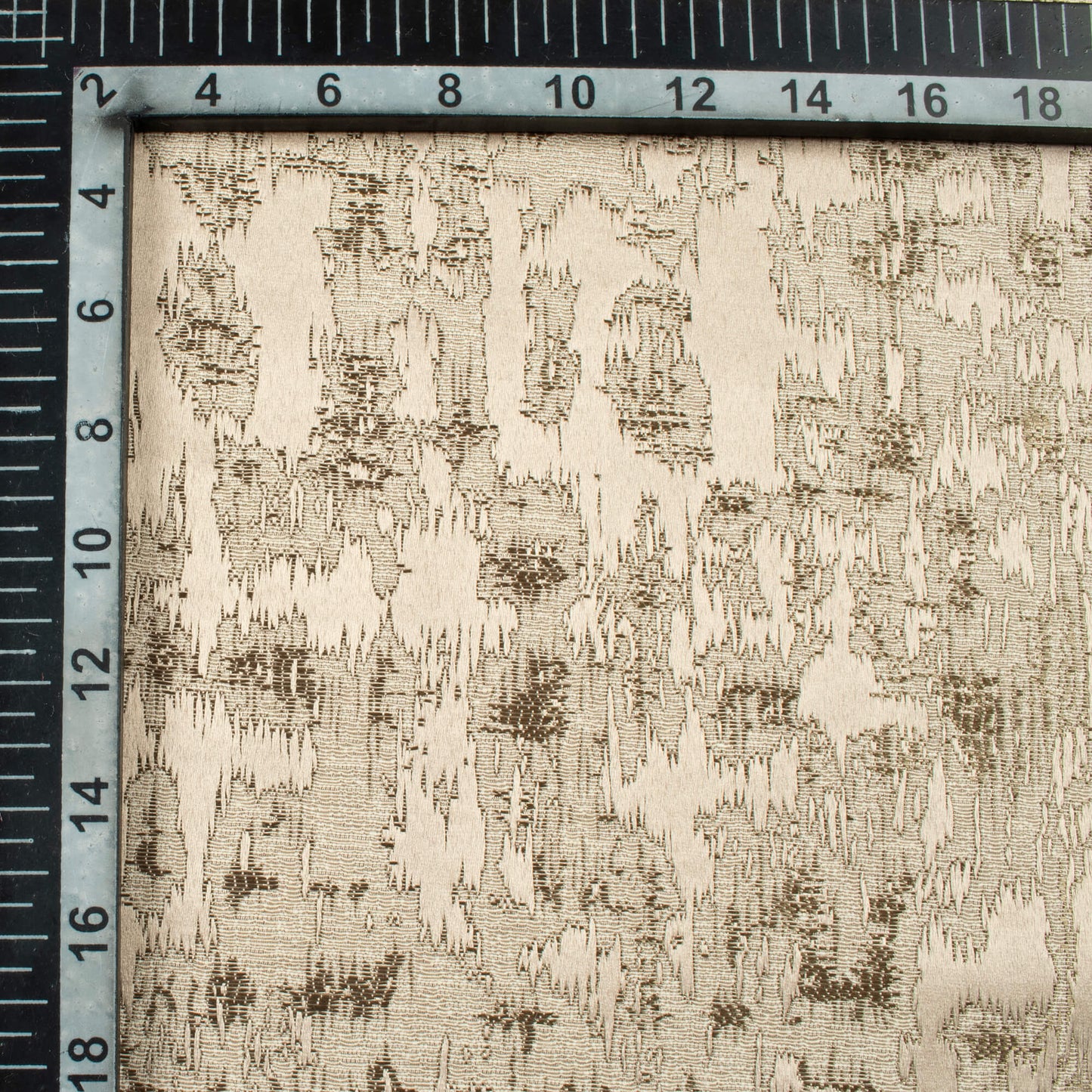 Sand Beige And Brown Self Textured Jacquard Premium Curtain Fabric (Width 48 Inches)