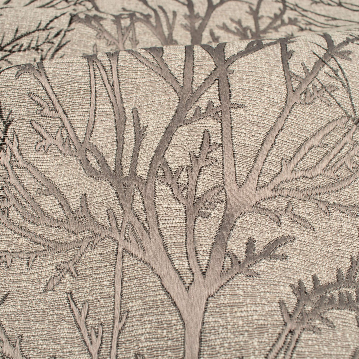 Rhino Grey Abstarct Pattern Jacquard Premium Curtain Fabric (Width 48 Inches)