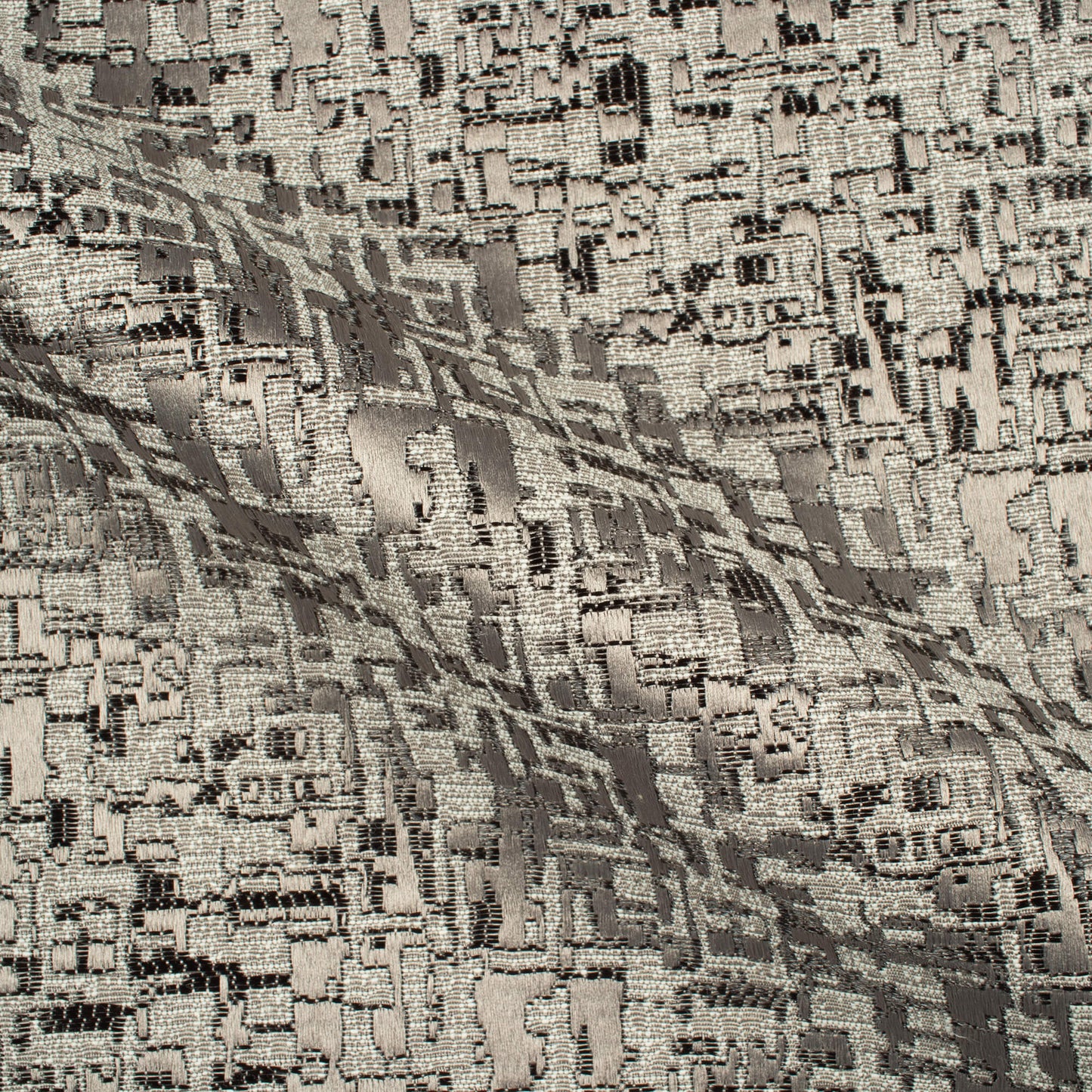 Rhino Grey Self Textured Jacquard Premium Curtain Fabric (Width 48 Inches)
