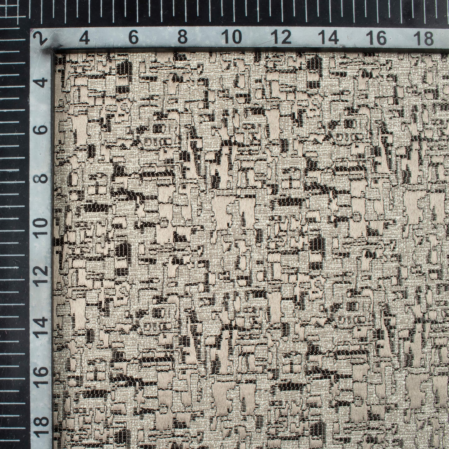 Rhino Grey Self Textured Jacquard Premium Curtain Fabric (Width 48 Inches)