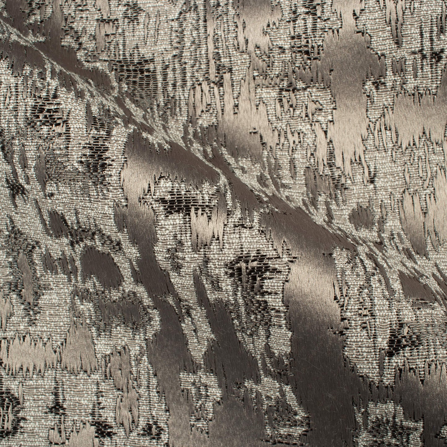Rhino Grey Self Textured Jacquard Premium Curtain Fabric (Width 48 Inches)