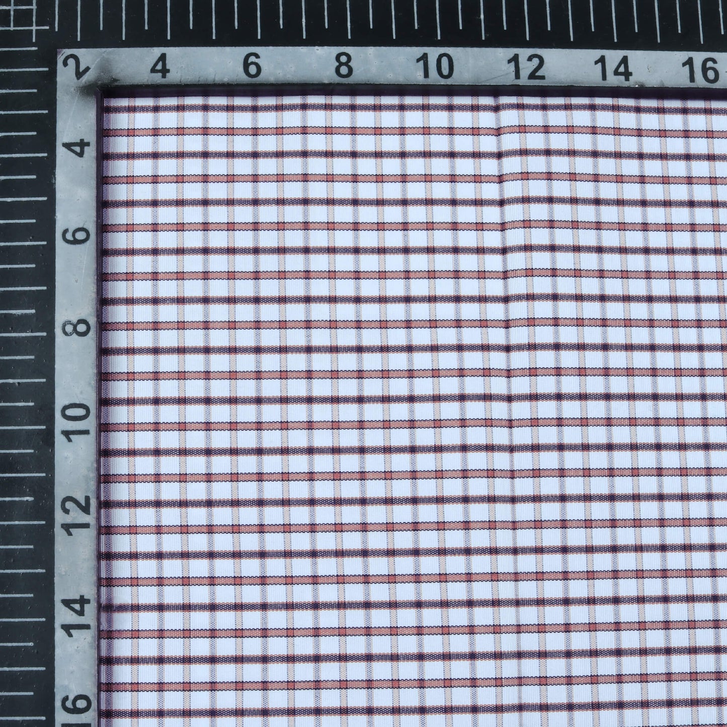 Pecan Brown And White Checks Pattern Yarn Dyed Premium Shirting Fabric (Width 58 Inches)