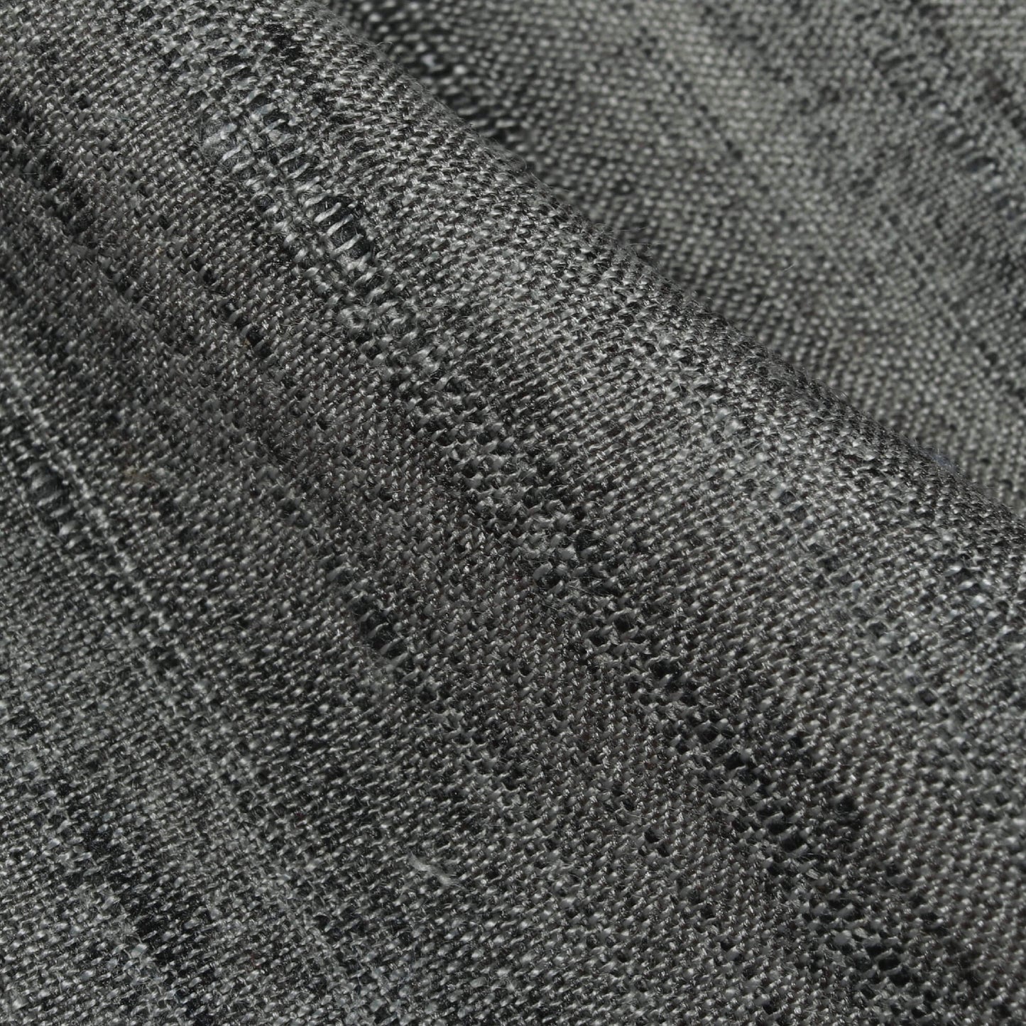(Cut Piece 0.9 Mtr) Dark Grey Plain Textured Blend Premium Shirting Fabric (Width 58 Inches)