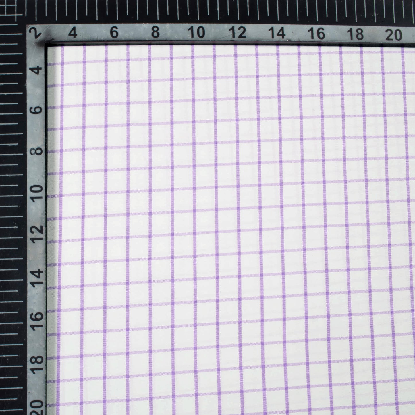 Iris Purple And White Checks Pattern Yarn Dyed Exclusive Shirting Fabric (Width 58 Inches)