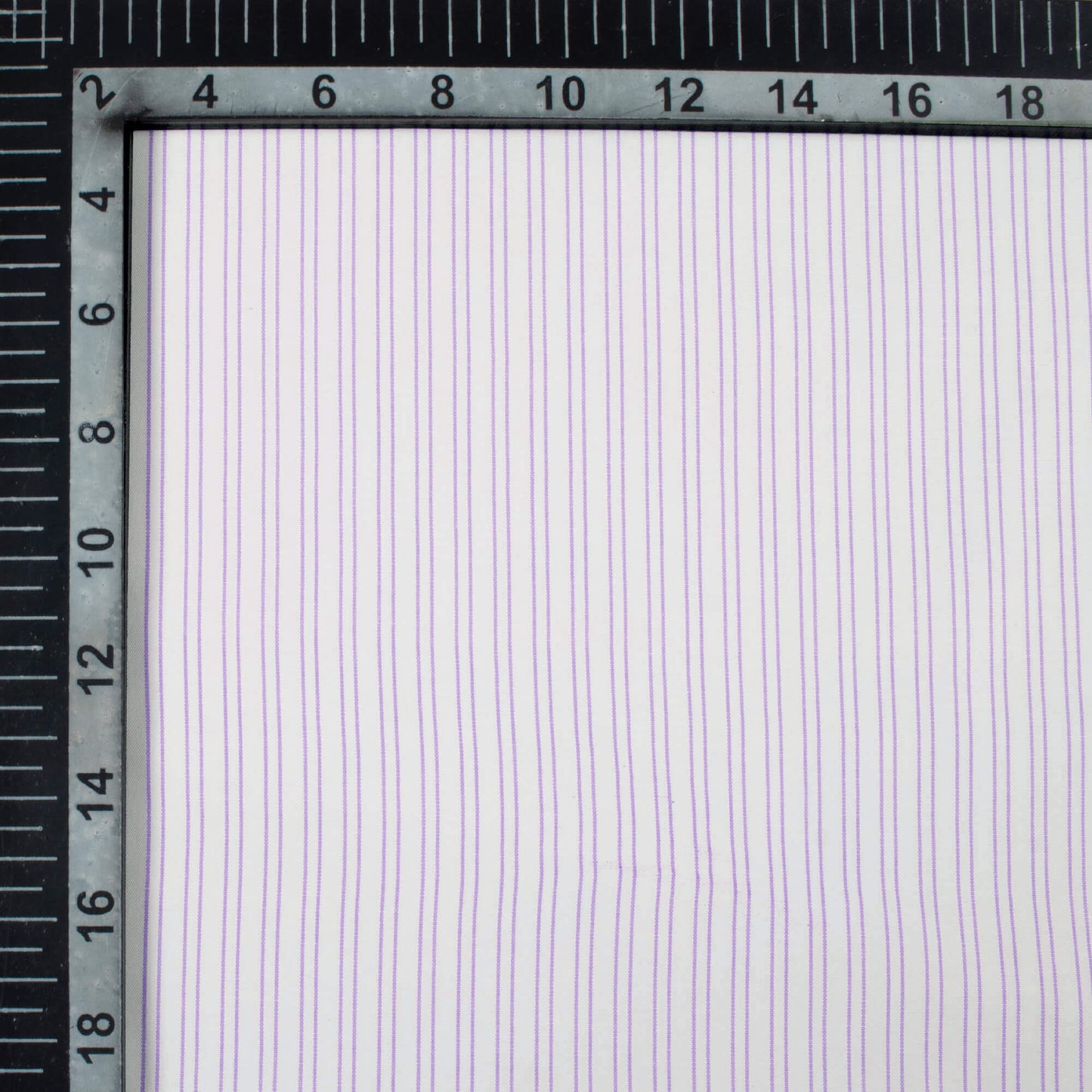 Iris Purple And White Stripes Pattern Yarn Dyed Exclusive Shirting Fabric (Width 58 Inches)