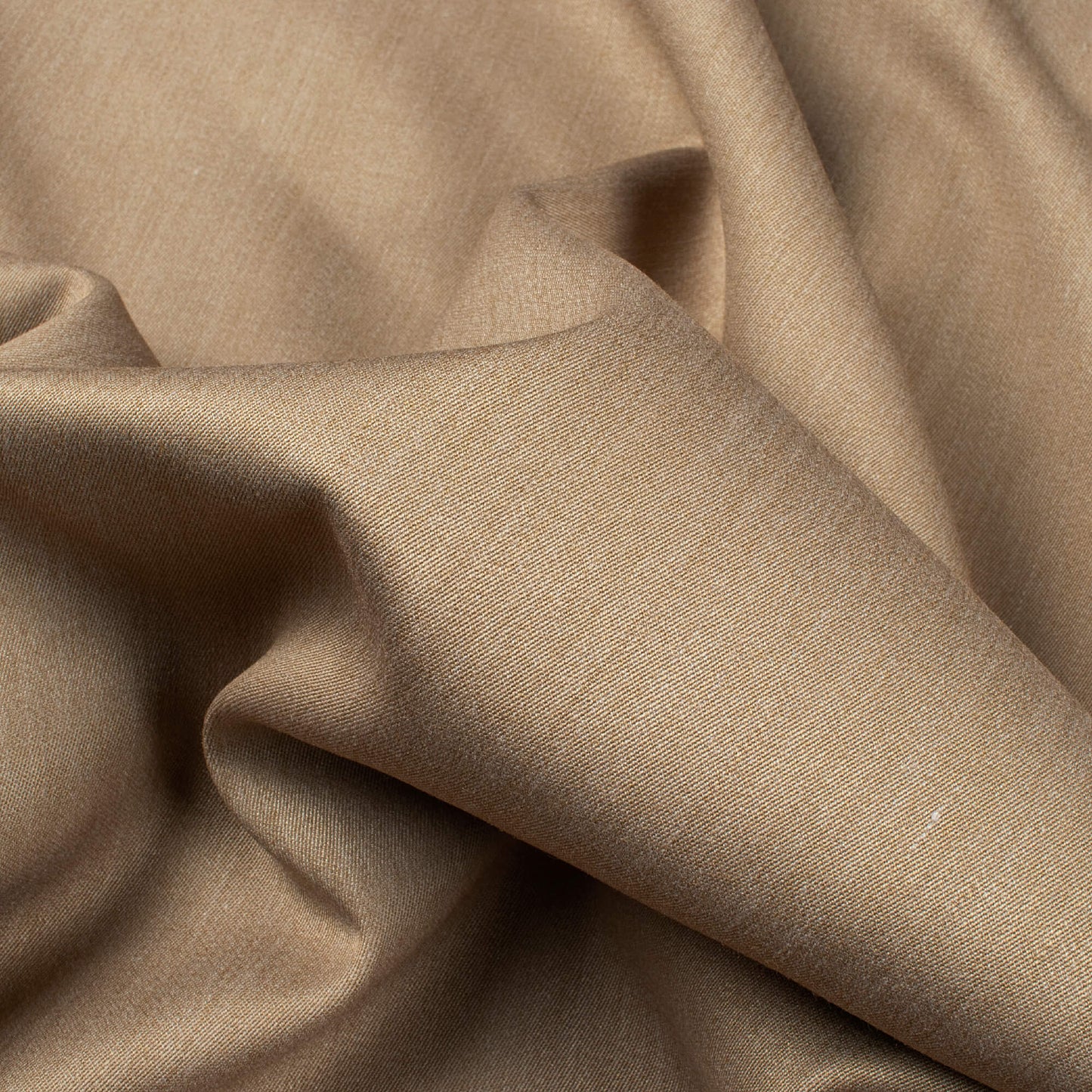 Camel Brown Plain Luxury Suiting Fabric (Width 58 Inches)