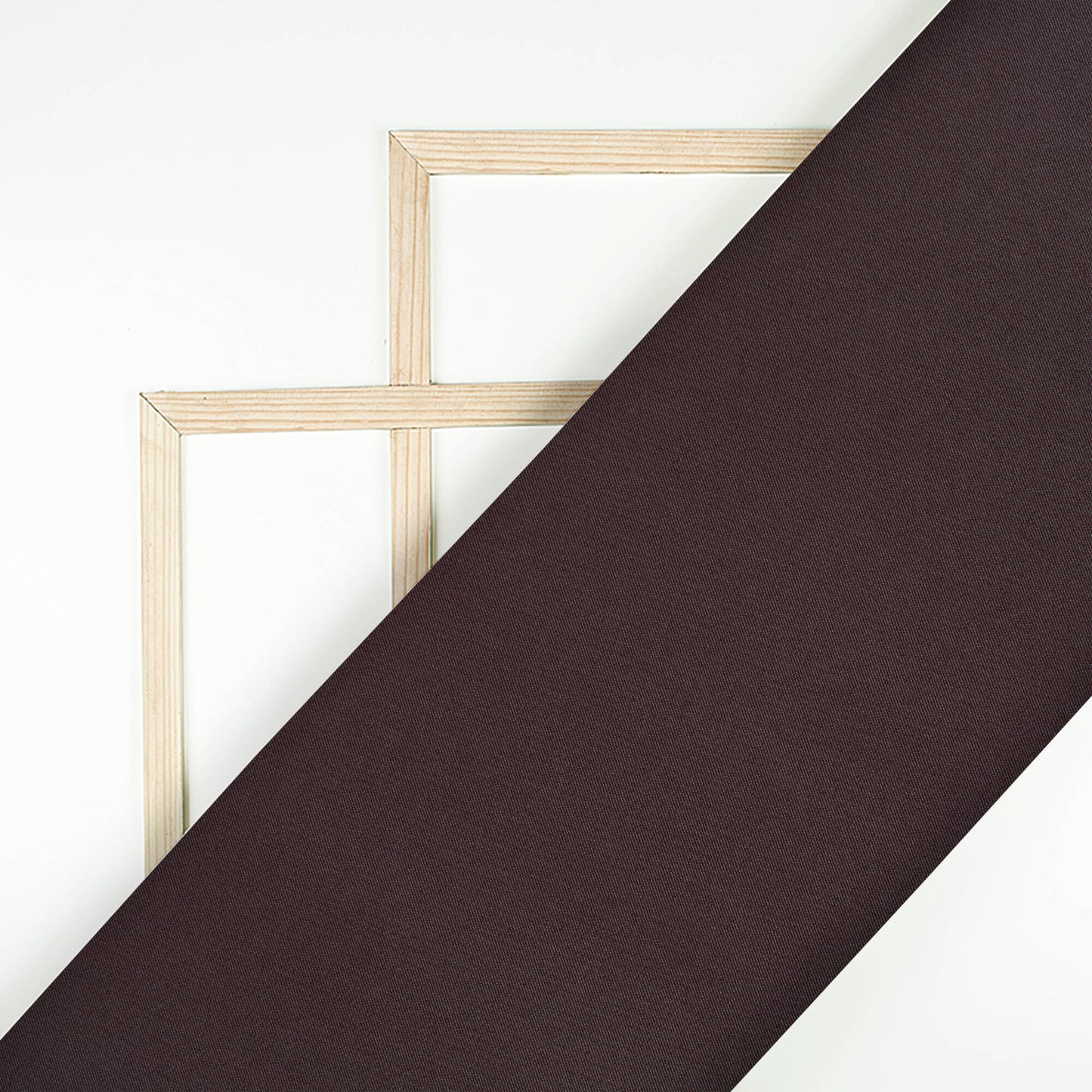 Dark Brown Plain Luxury Suiting Fabric (Width 58 Inches)