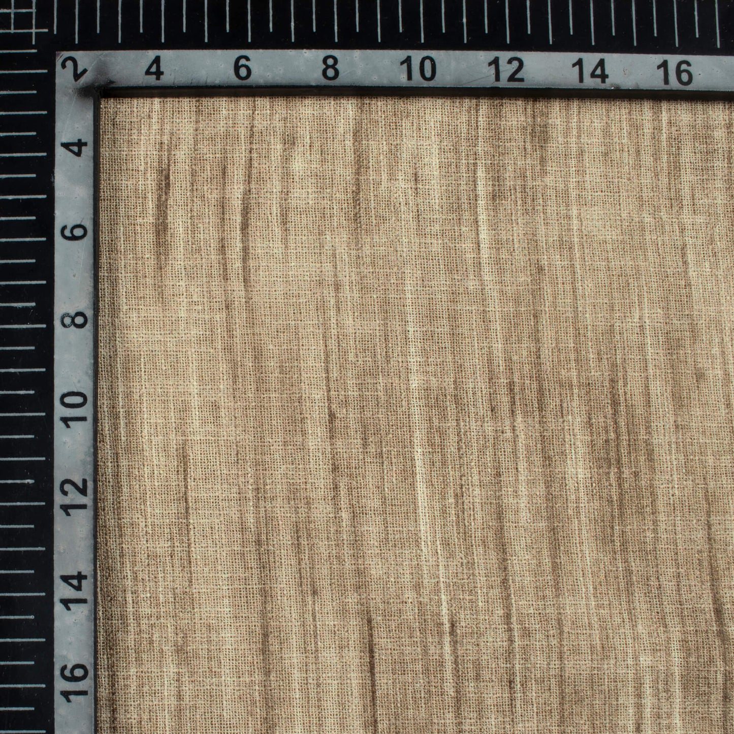 Rustic Taupe Brown Textured Premium Sheer Fabric (Width 54 Inches)