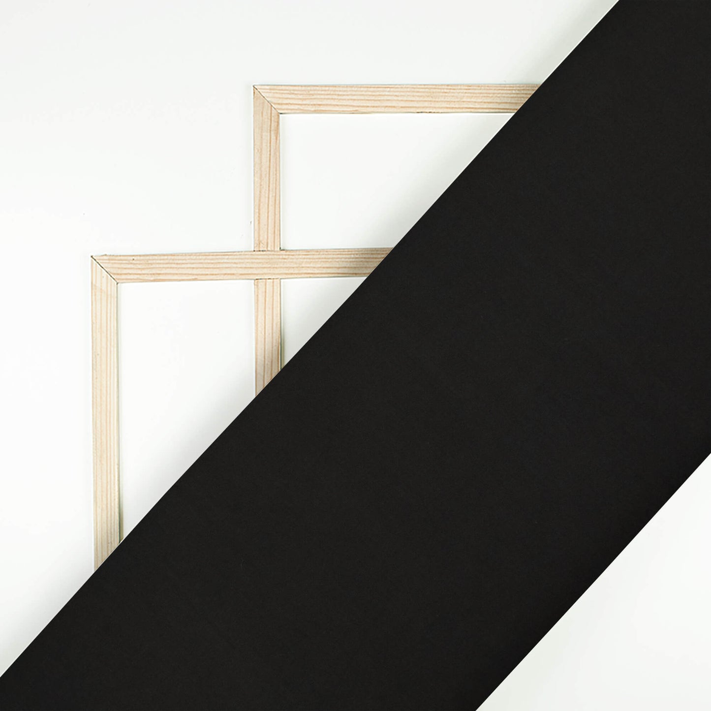 Black Plain Imported Satin Fabric