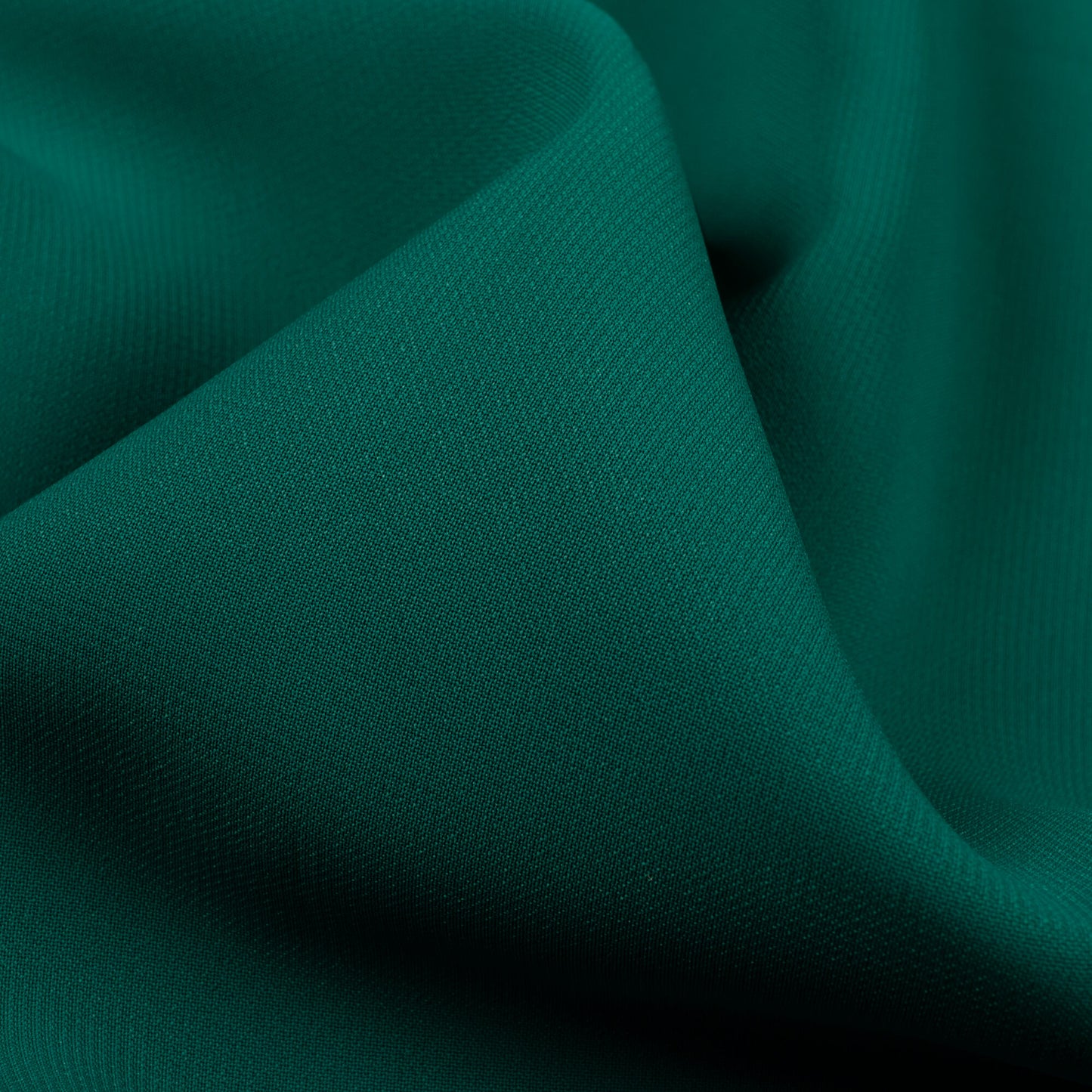 Pine Green Plain Vintage Crepe Fabric (Width 56 Inches)