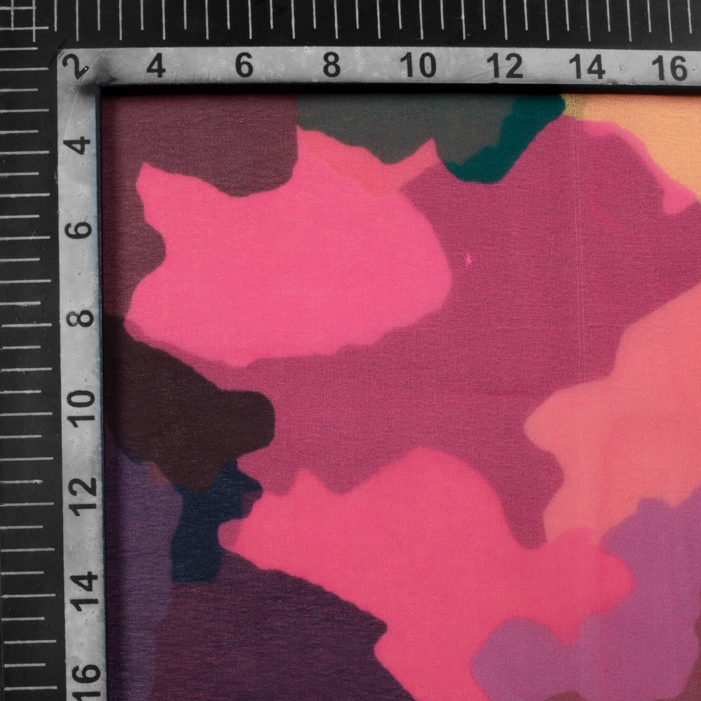 Multi-Color Abstract Pattern Digital Print Georgette Fabric