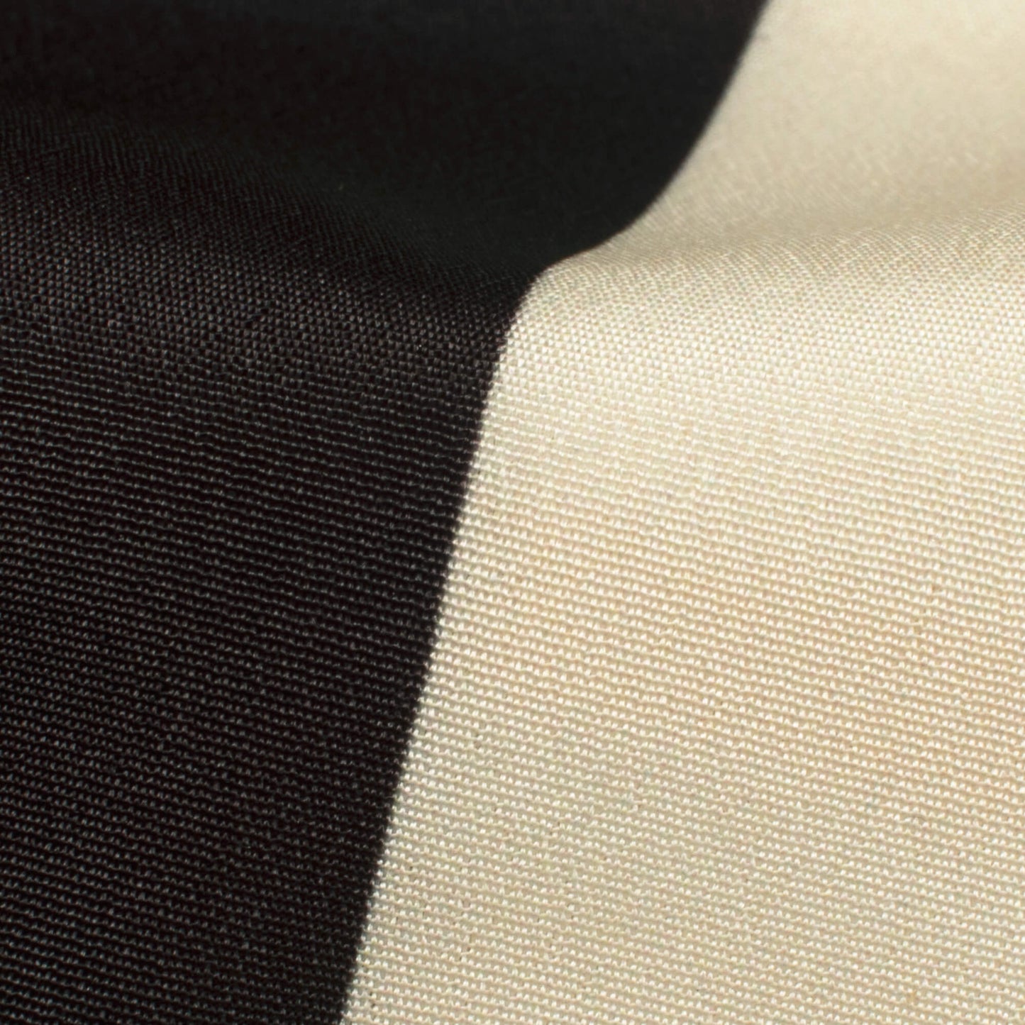 Black And Cream Stripes Pattern Digital Print Crepe Silk Fabric