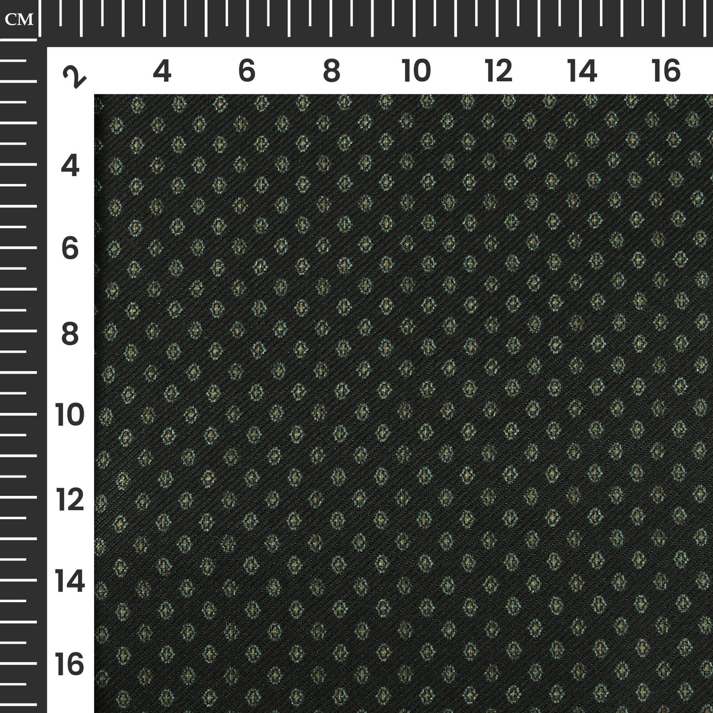 Dark Green Booti Pattern Digital Print Pasmina Fabric