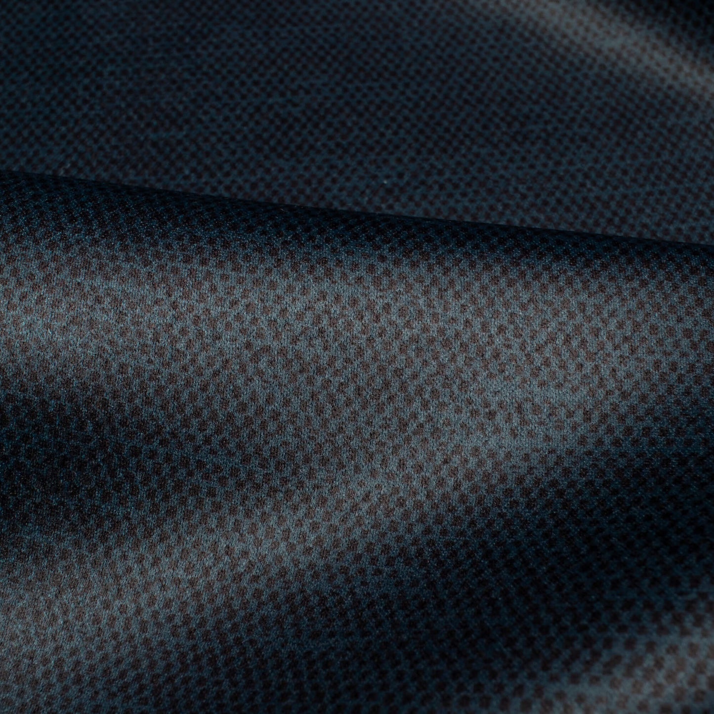 Dark Blue Texture Pattern Digital Print Satin Fabric (Width 58 Inches)