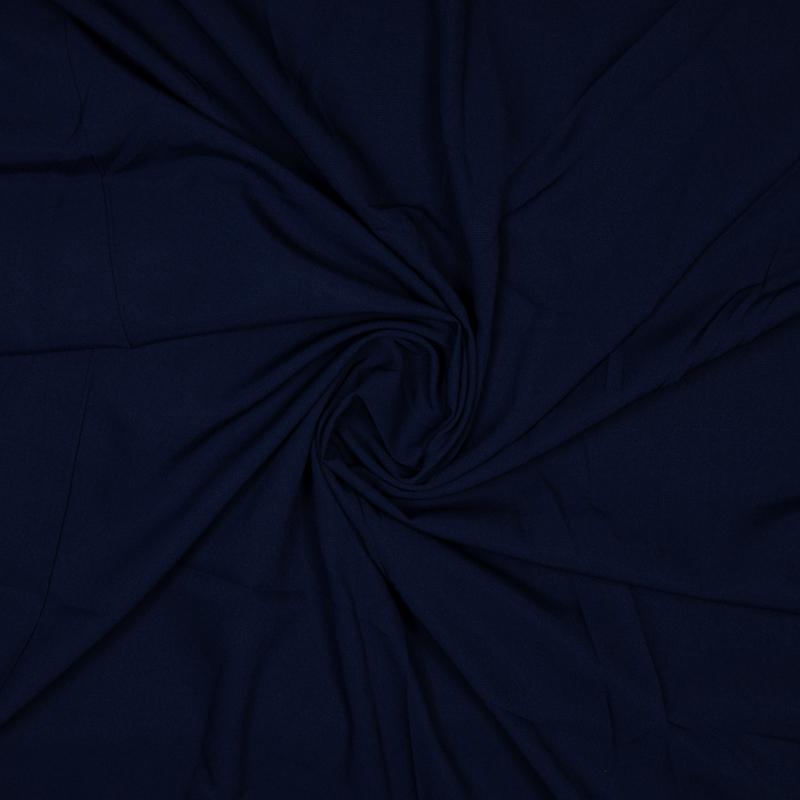 Navy Blue Plain Micro Crepe Fabric