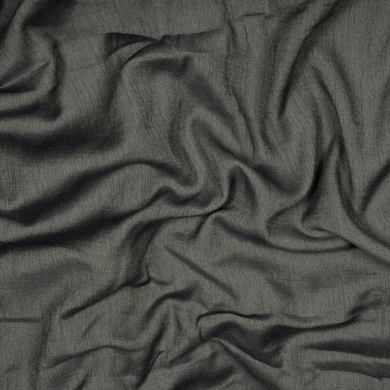 Grey And Black Weaved Dual Tone Plain Rayon Slub Fabric