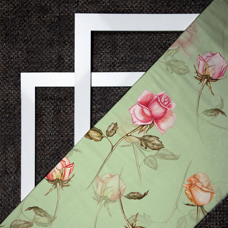 Digital Floral Print On American Crepe Fabric
