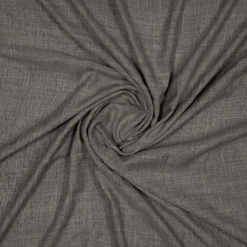 Grey And Black Weaved Dual Tone Plain Rayon Slub Fabric