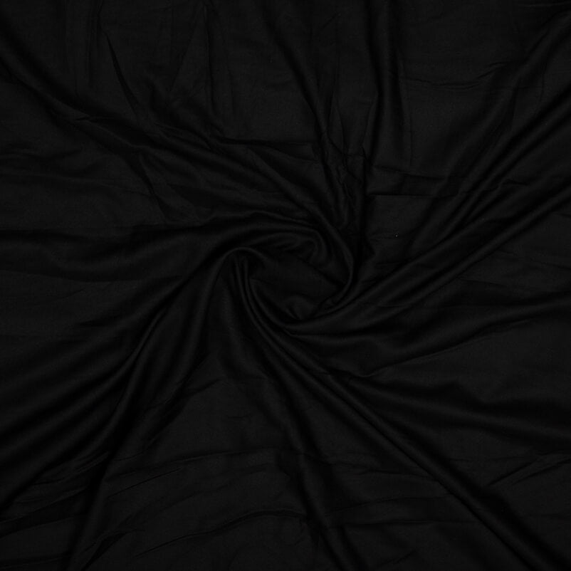 Black Plain Rayon Fabric