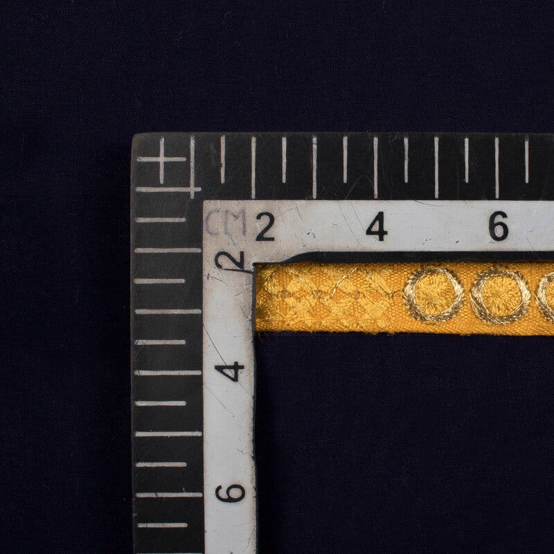 Mustard Yellow Thread Embroidery Lace (9 Mtr) - Fabcurate
