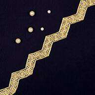 Gold Jari Thread Cut Work Embroidery Lace (9 Mtr) - Fabcurate