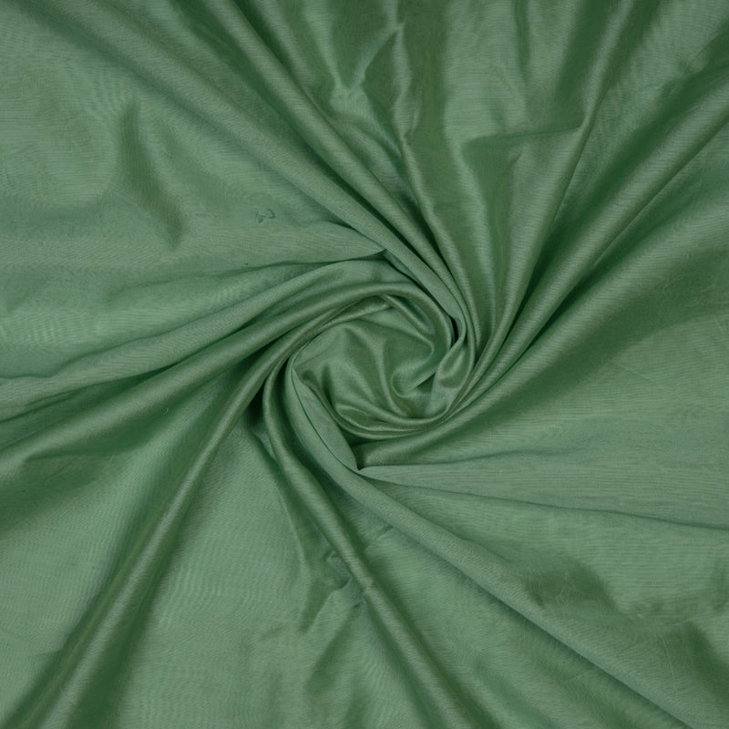 Pastel Green Plain Pure Chanderi Fabric