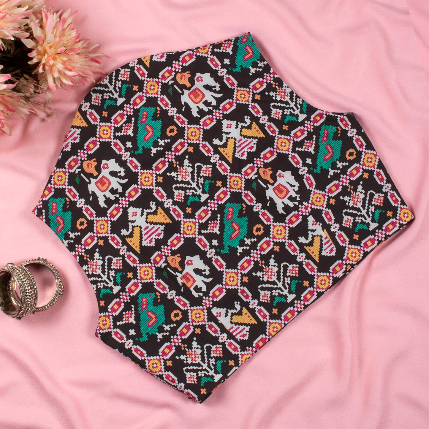 Patolaa Printed Rayon Collar Blouse