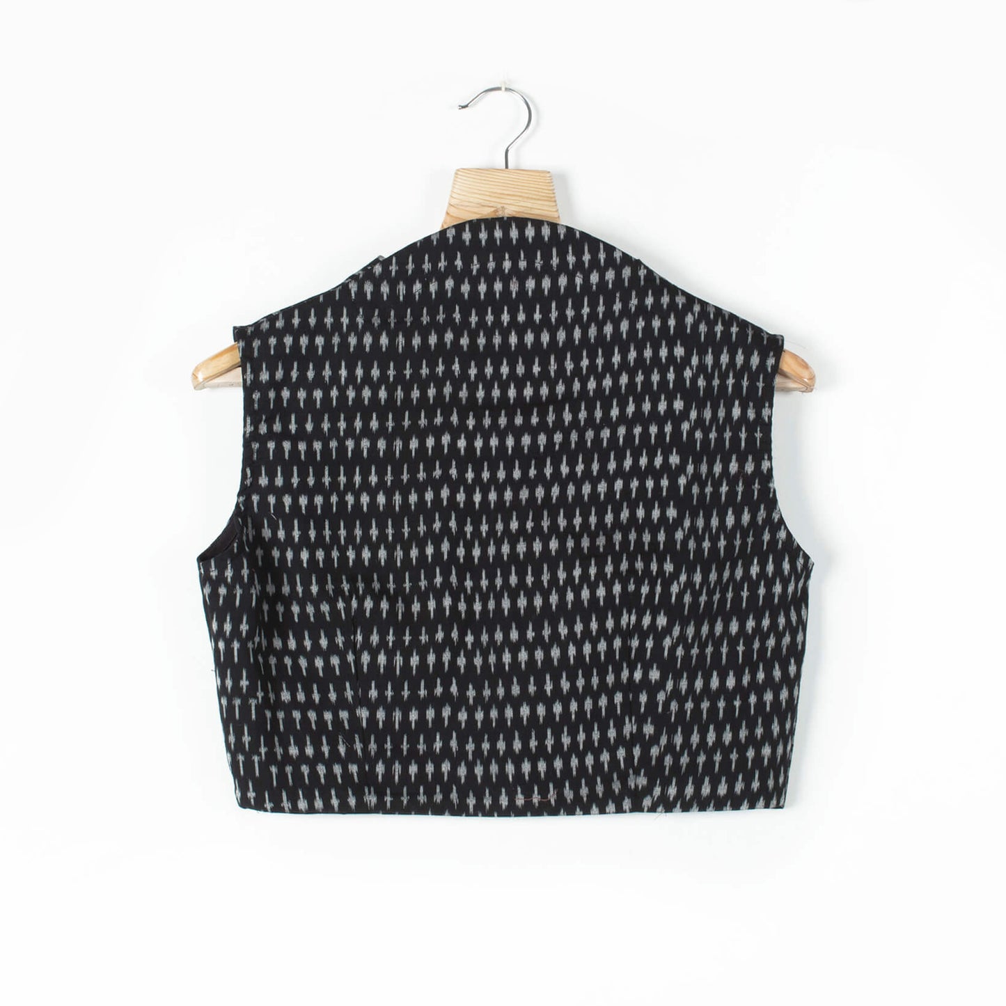 Ikkat Cotton Collar Blouse