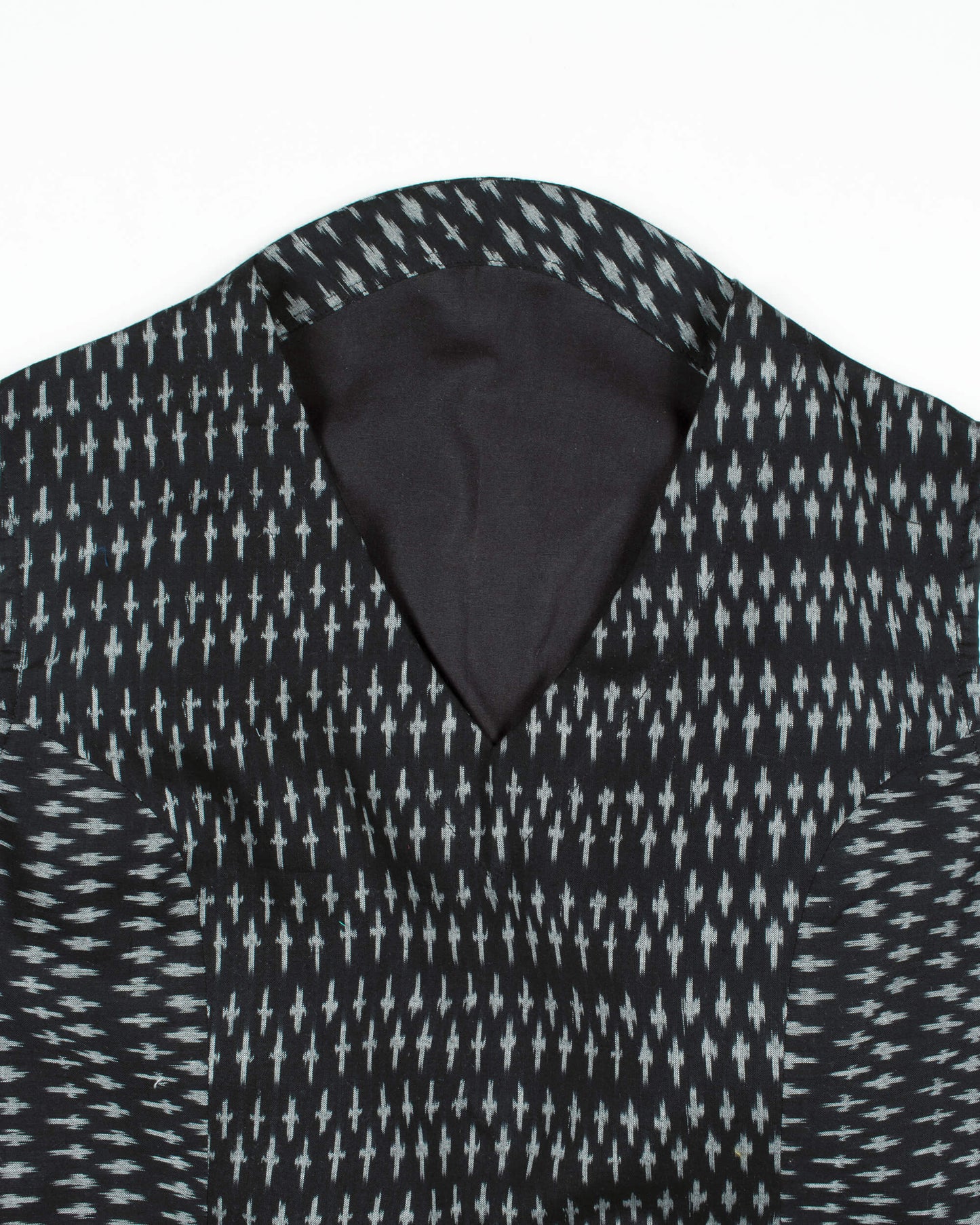 Ikkat Cotton Collar Blouse