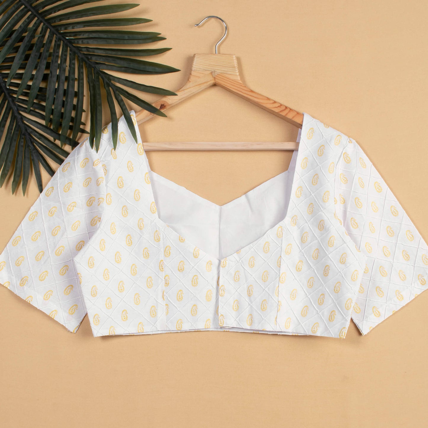 White Pin-Tucks Cotton Blouse