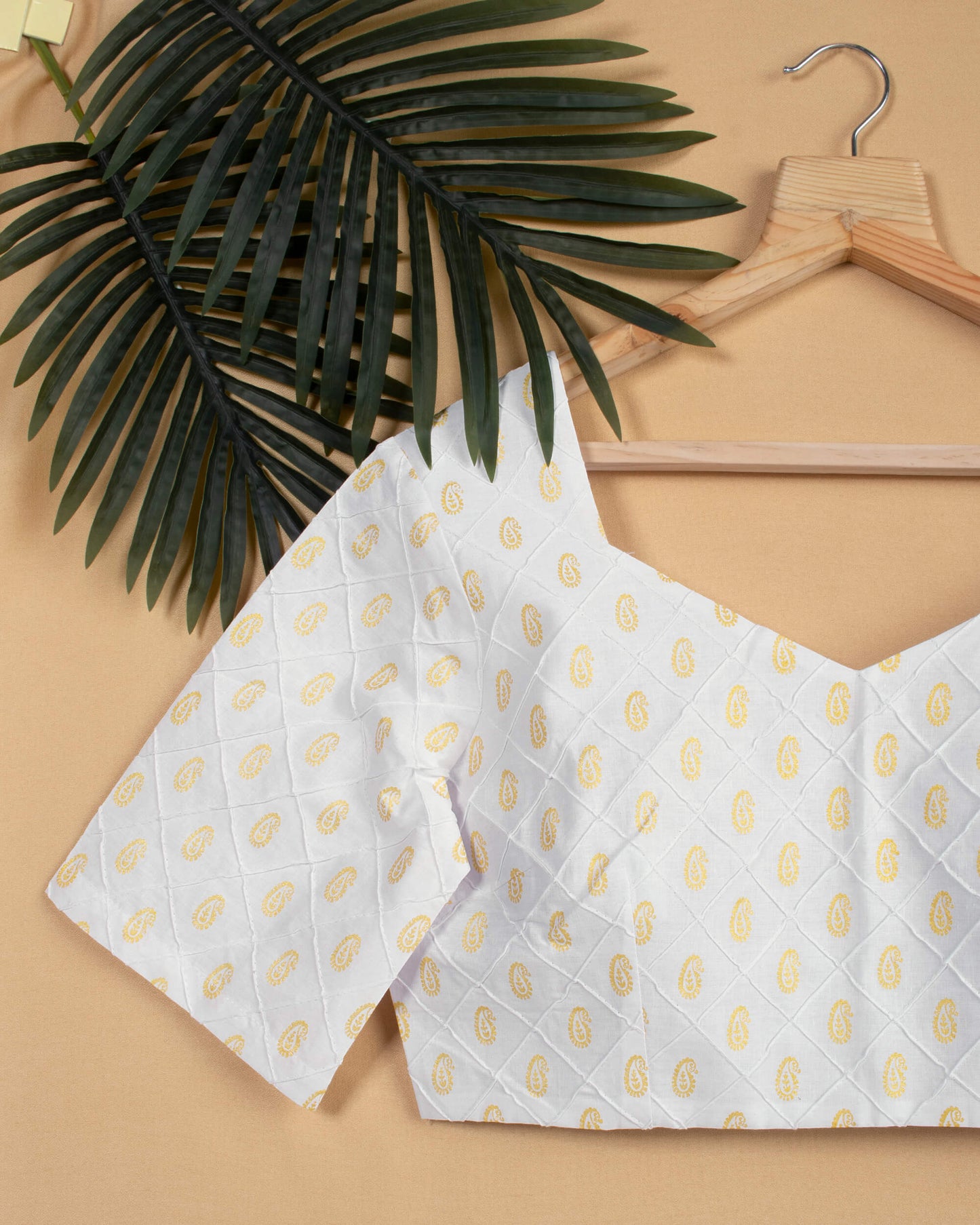 White Pin-Tucks Cotton Blouse