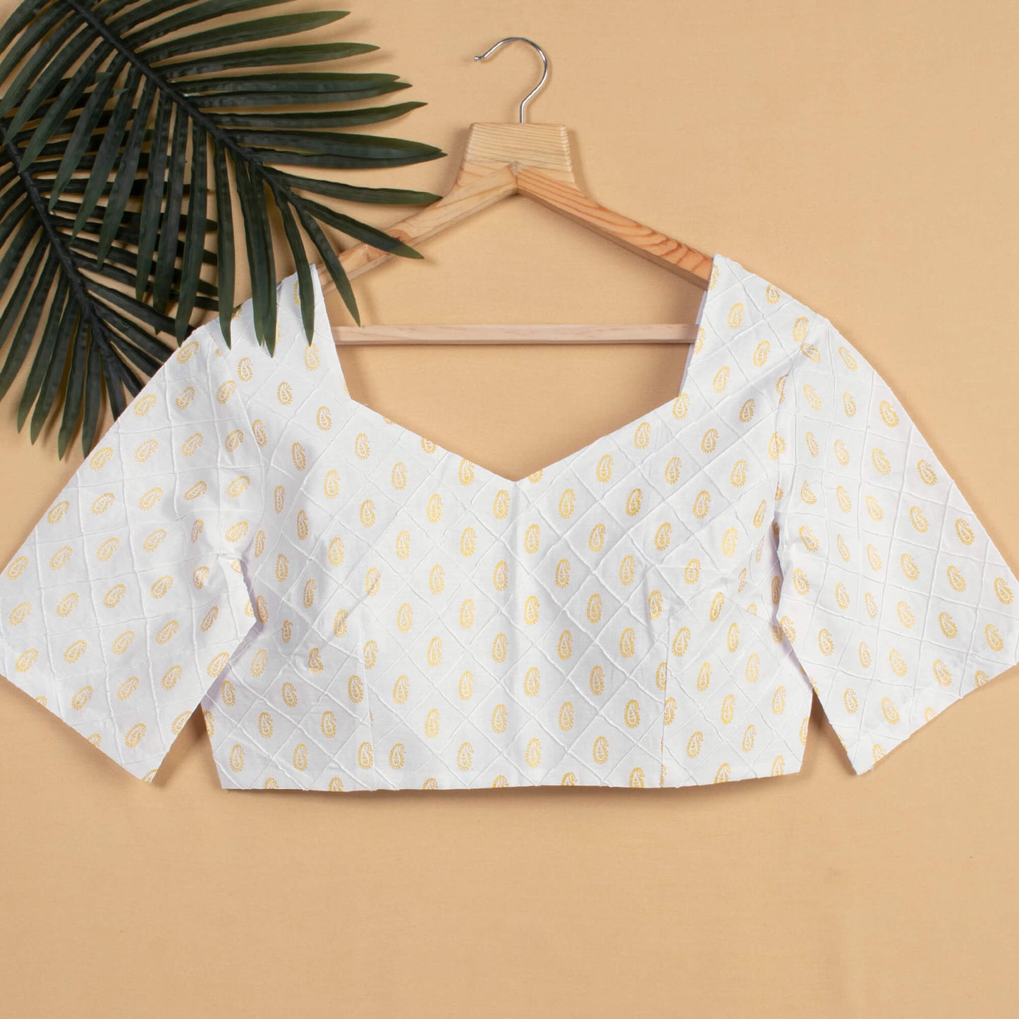White Pin-Tucks Cotton Blouse