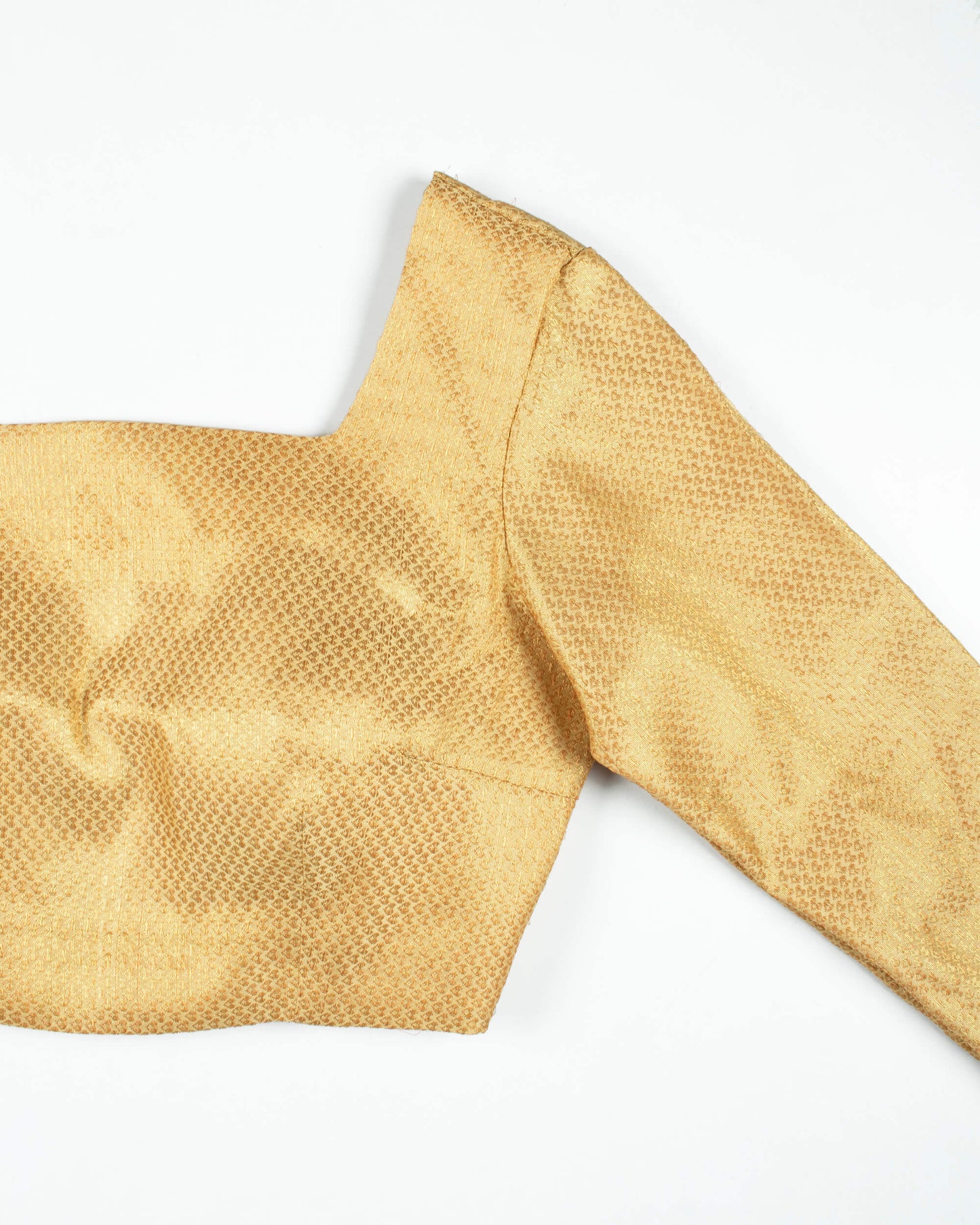 Beige Jacquard Banarasi Tissue Blouse