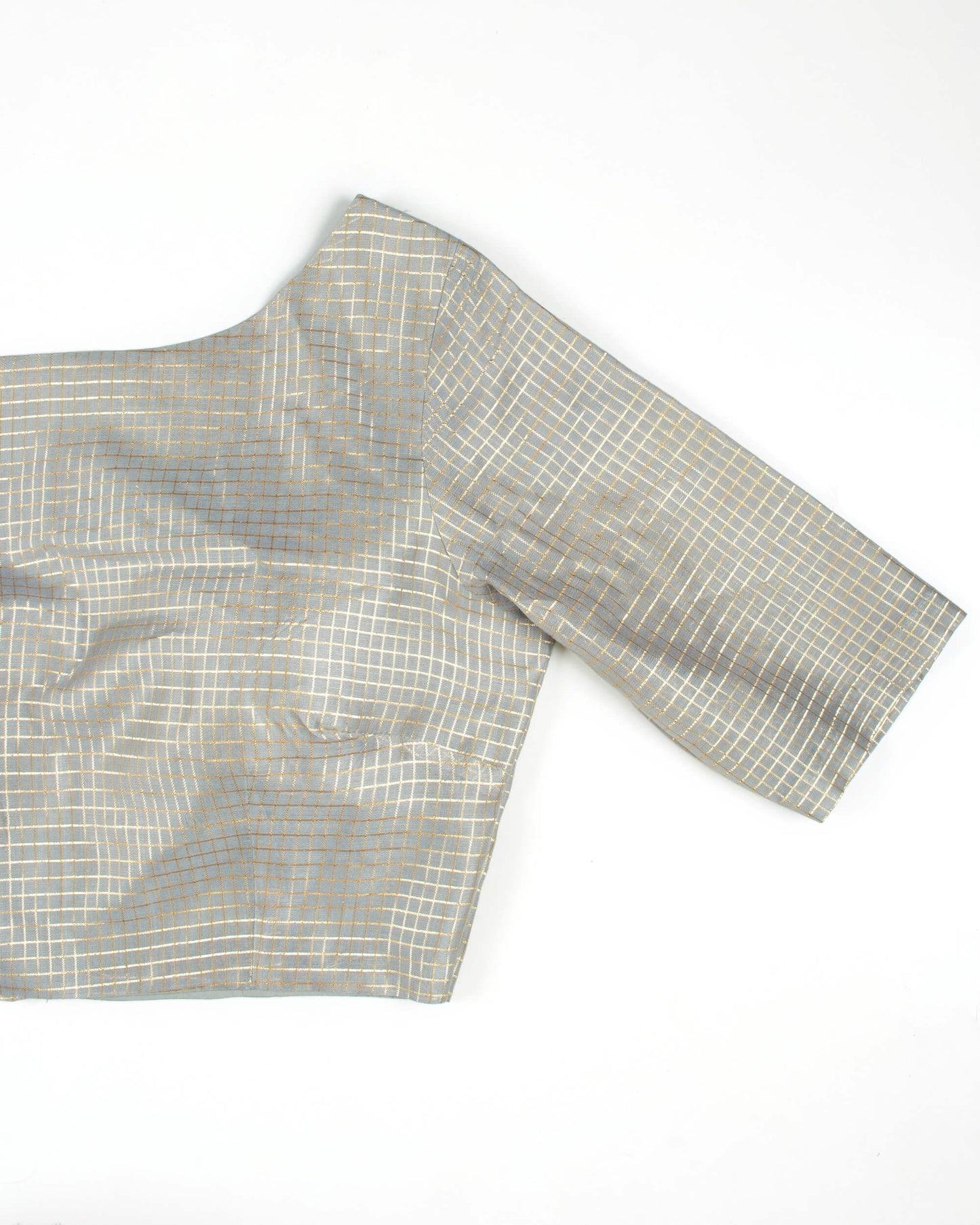 Checks Lurex Banarasi Chanderi Blouse