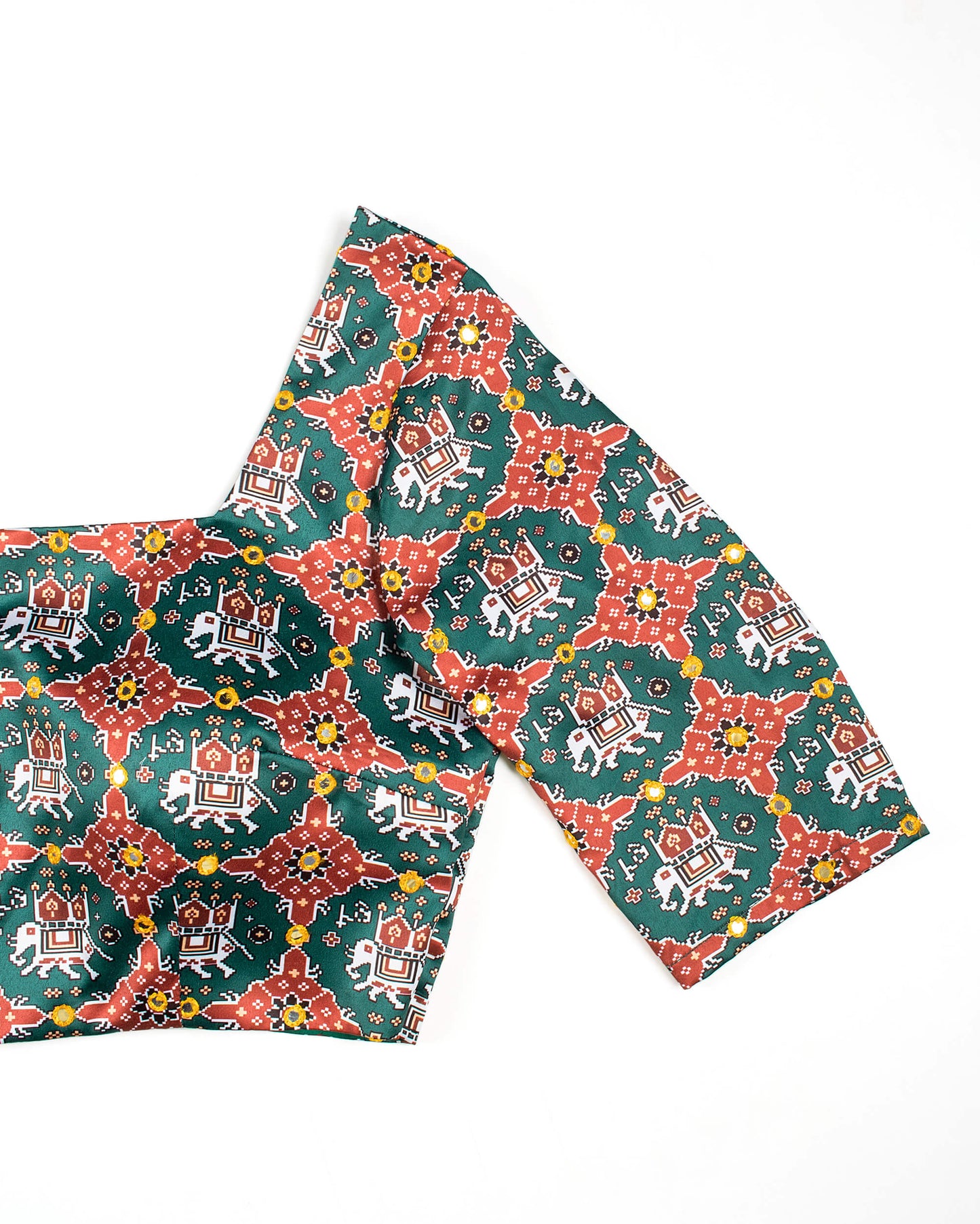Patolaa Printed Satin Blouse