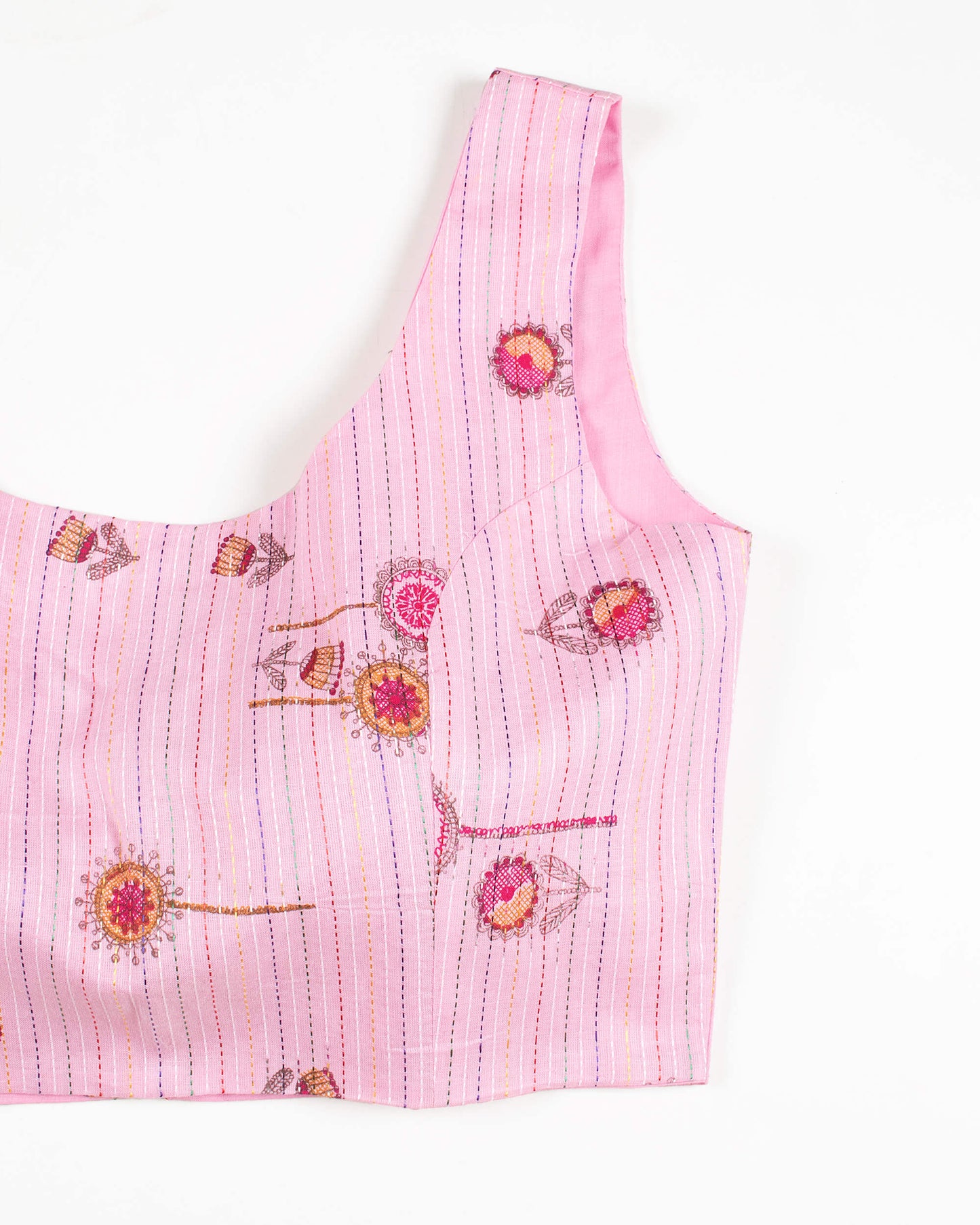 Quirky Printed Kantha Cotton Blouse
