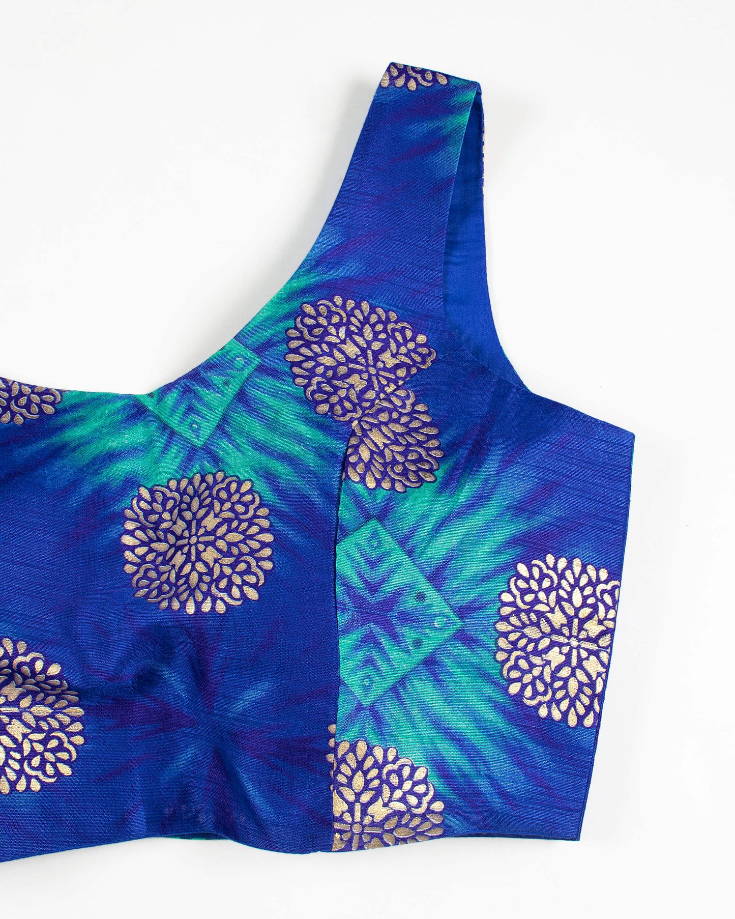 Traditional Foil Print Art Silk Blouse