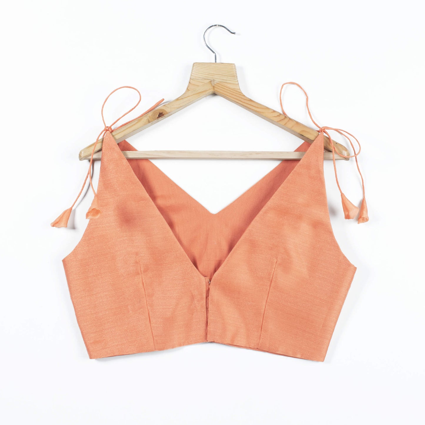Salmon Art Silk Blouse
