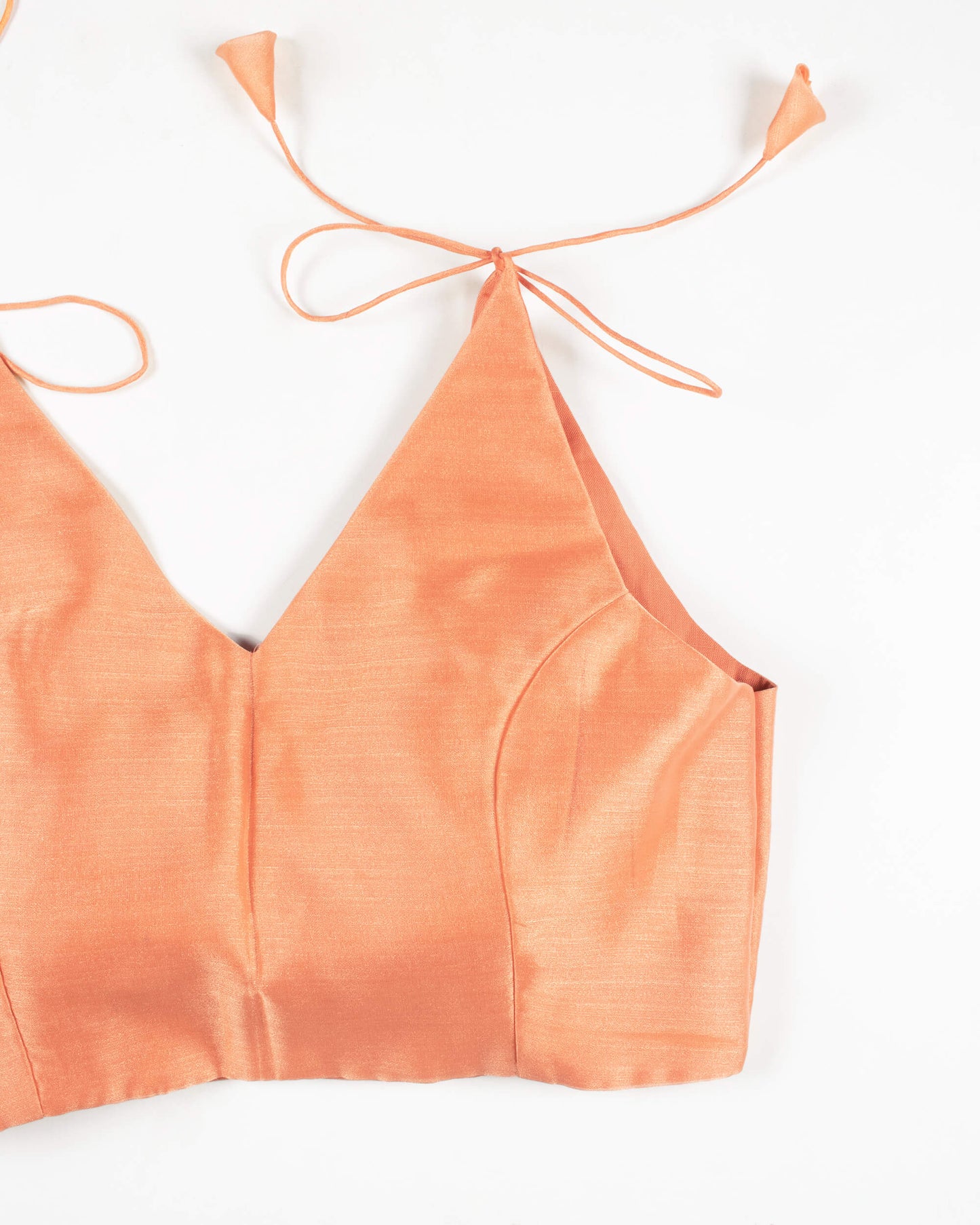 Salmon Art Silk Blouse