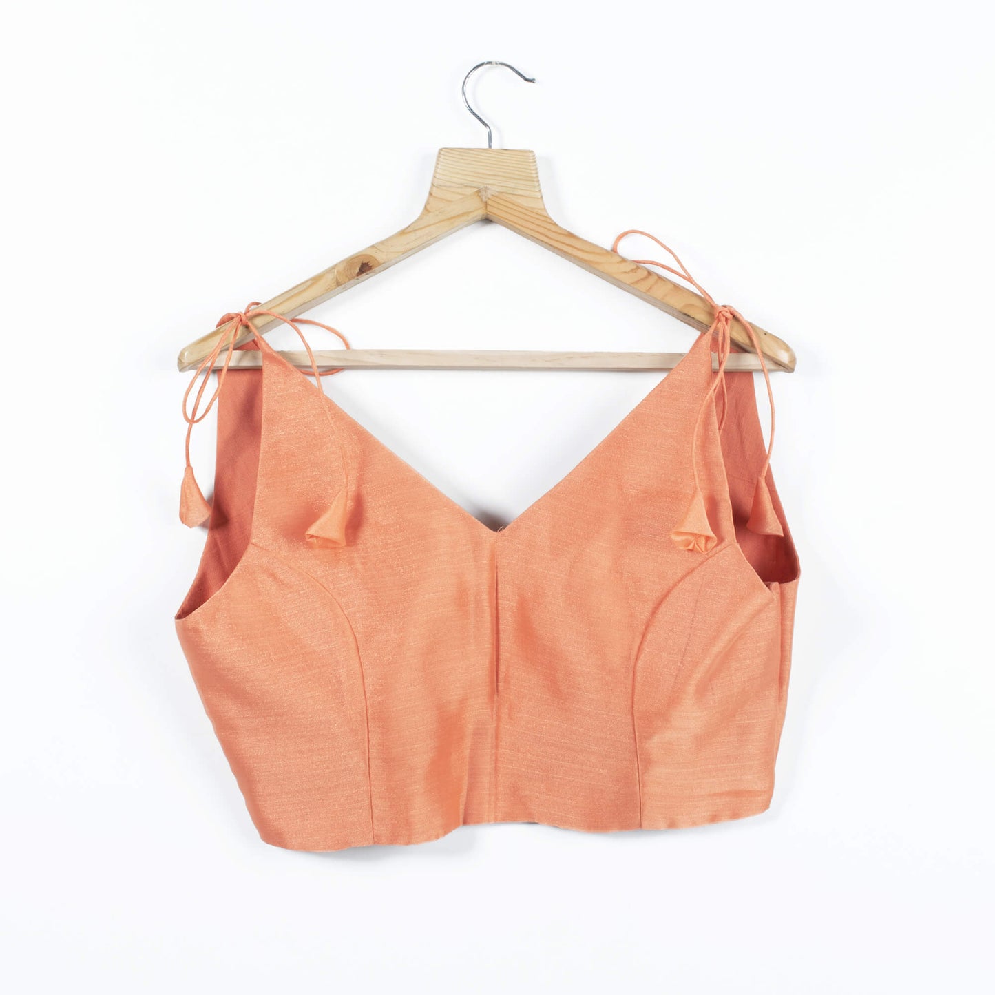 Salmon Art Silk Blouse